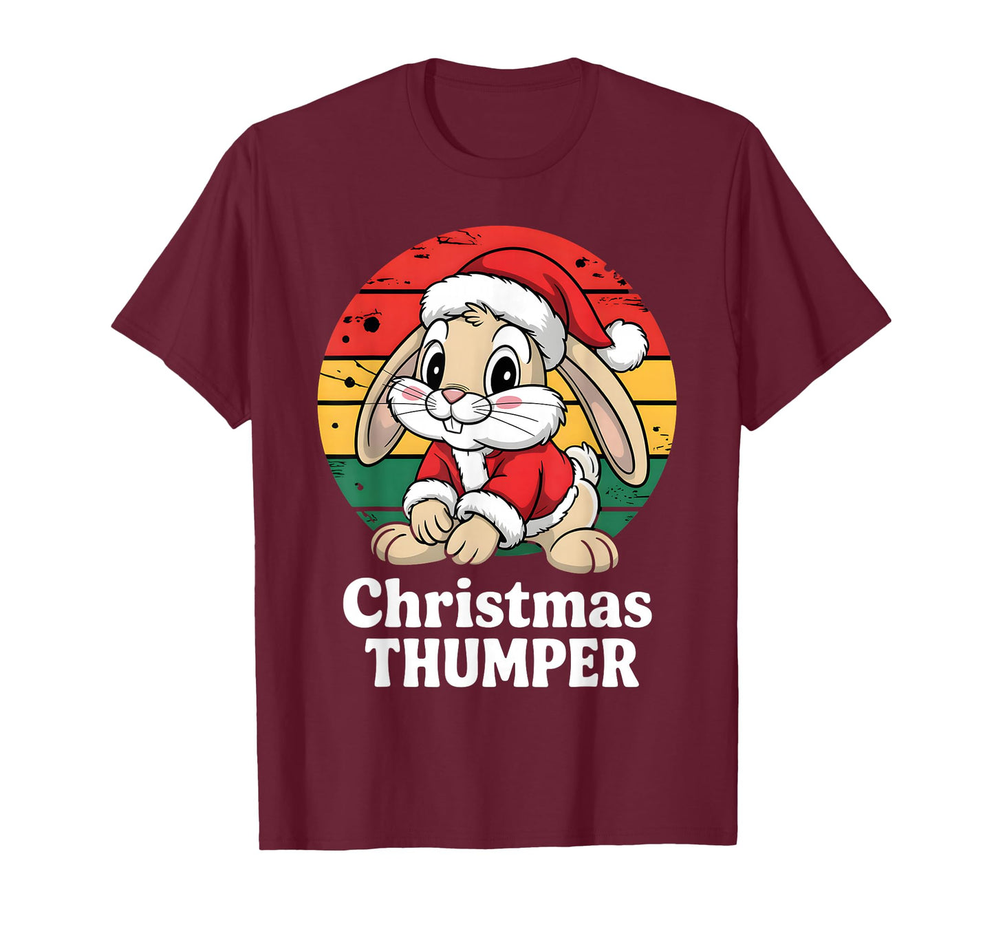 Funny Father Christmas Xmas Rabbit Party Costume T-Shirt