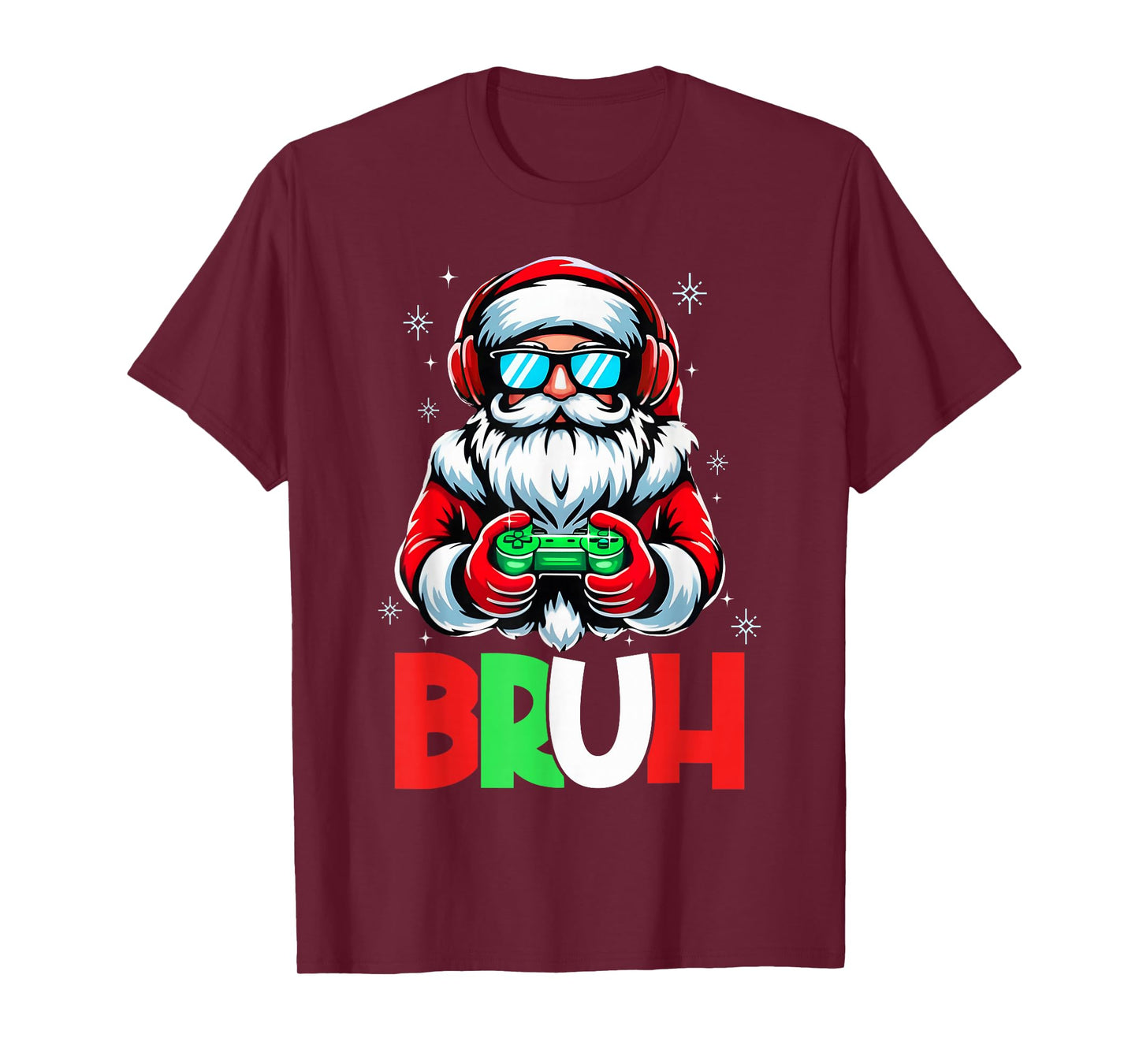 Video Game Santa Xmas Bruh Christmas Gamer Boys Mens Kids T-Shirt