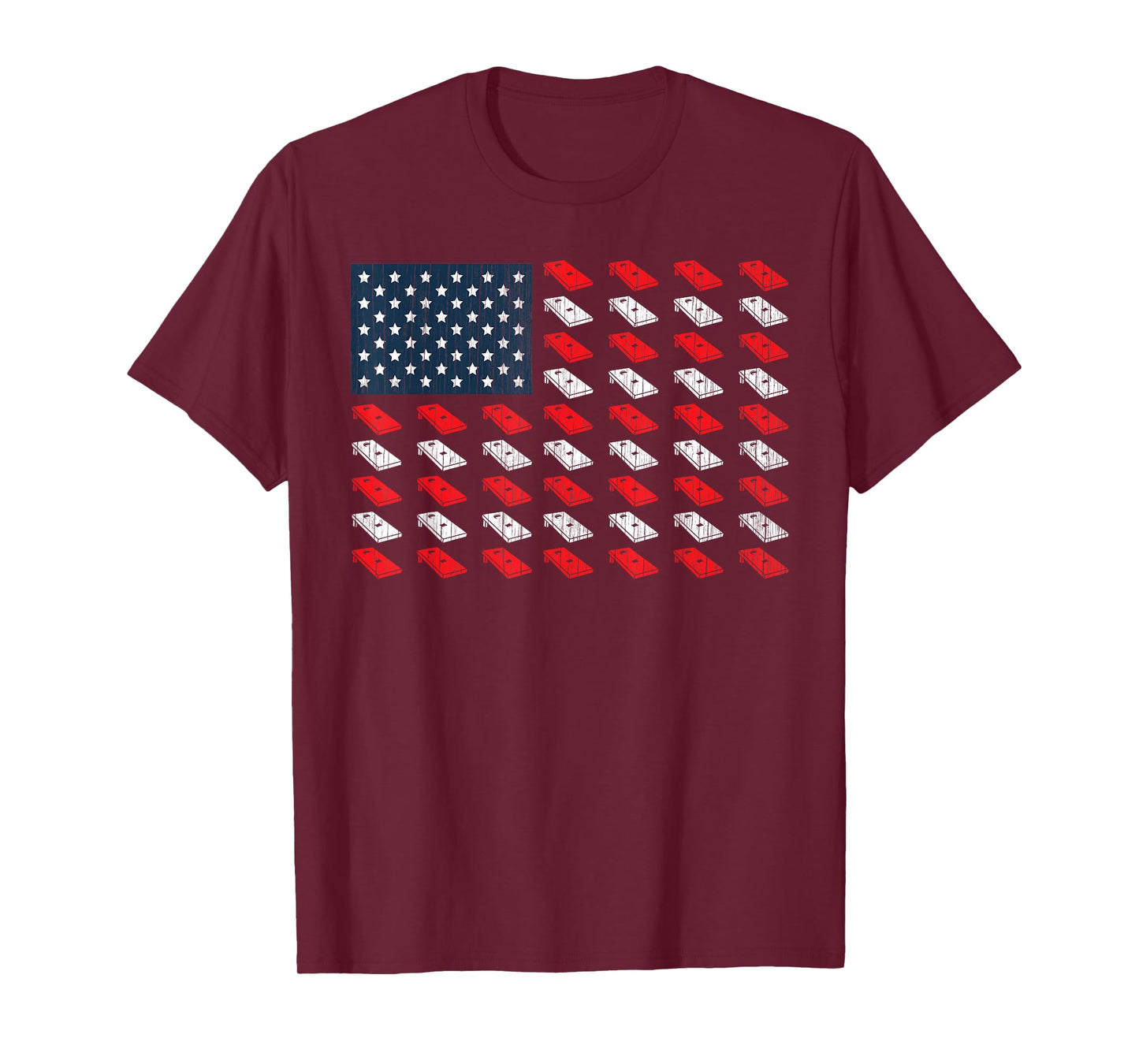 matching cornhole American Flag July 4th Cornhole Men USA T-Shirt