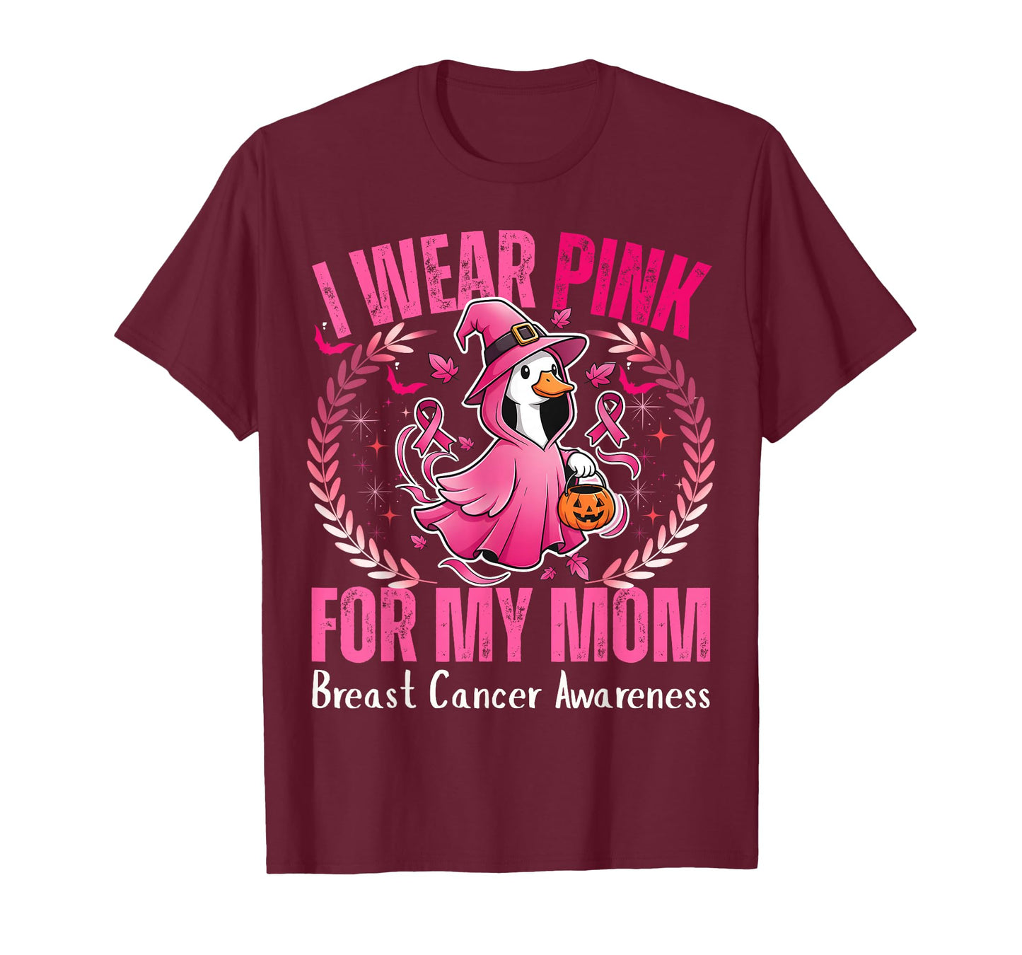 I Wear Pink for My Mom Breast Cancer Awareness tee Kid Women T-Shirt