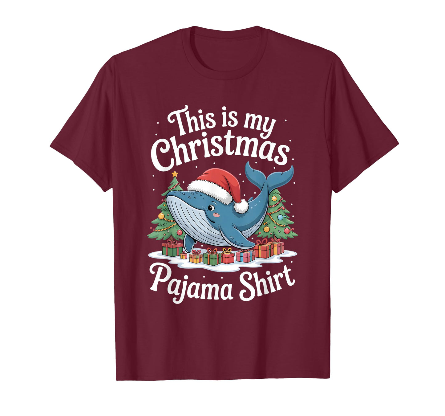 Whale This is My Christmas Pajama T-Shirt