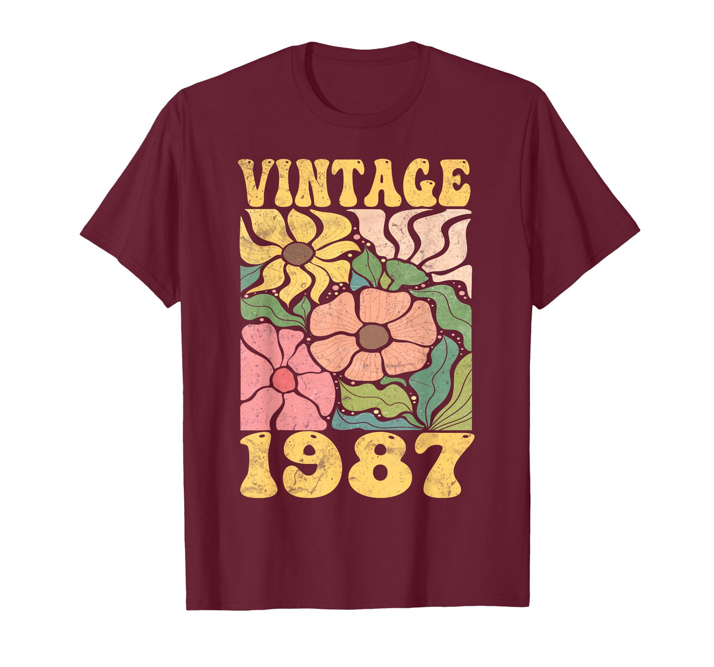 38 Years Old Vintage 1987 38th Women Birthday Wildflower T-Shirt