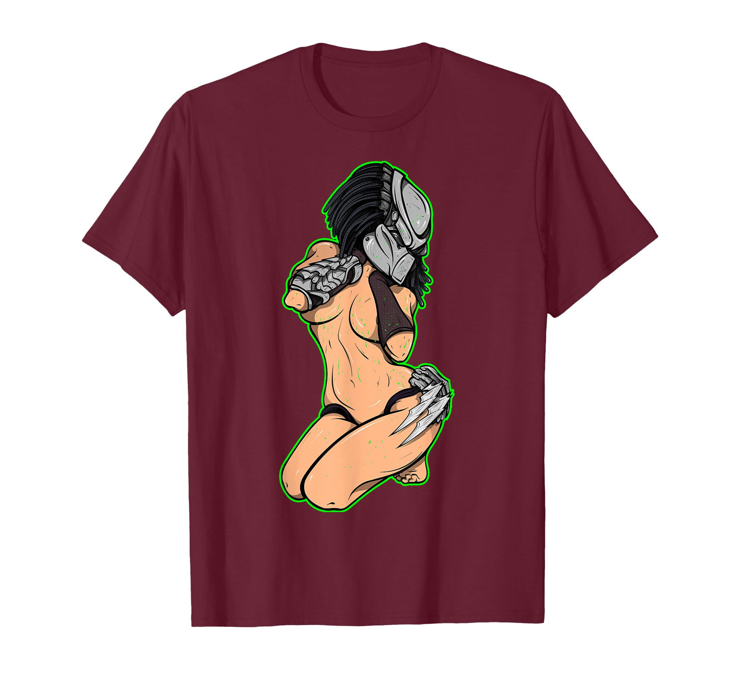 Predator Alien Hunter Pinup Girl T-Shirt