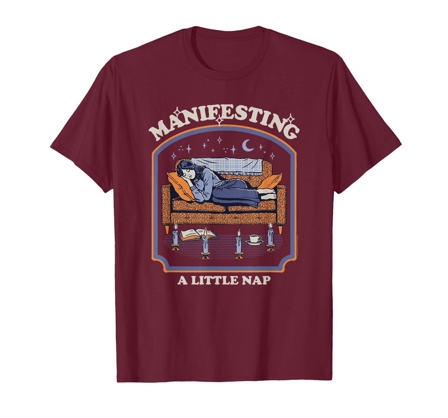 Steven Rhodes Manifesting a Little Nap Funny Retro T-Shirt