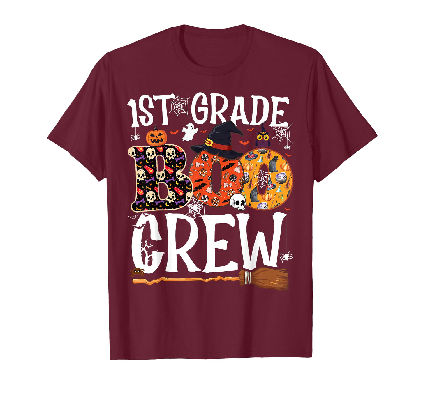 1st Grade Boo Crew Cute Ghost Halloween Teacher Kids T-Shirt