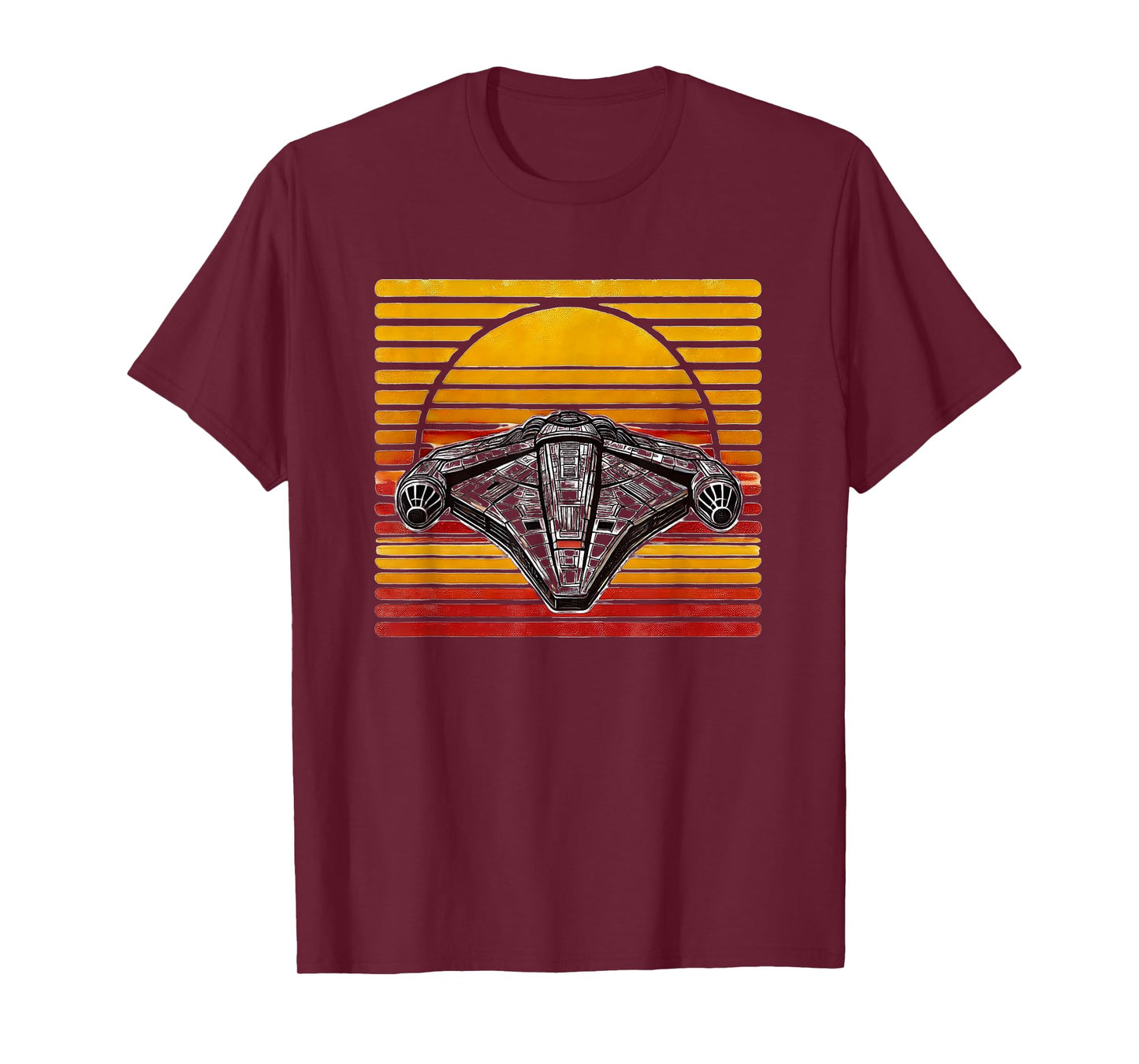 Retro Spaceship Vintage Sunset Sci-Fi T-Shirt