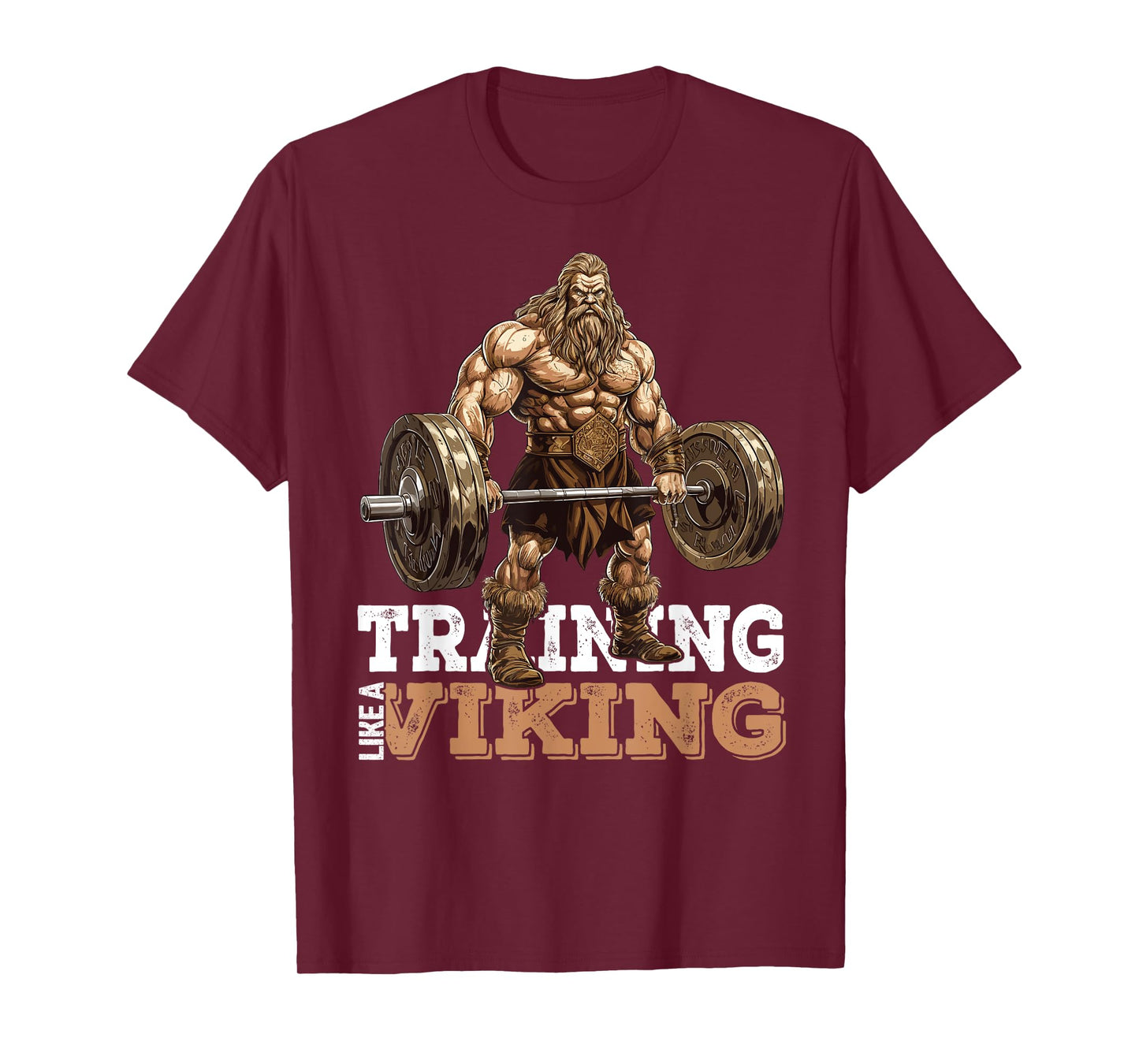 Training Like a Viking Deadlift Powerlifter Bodybuilder Gym T-Shirt