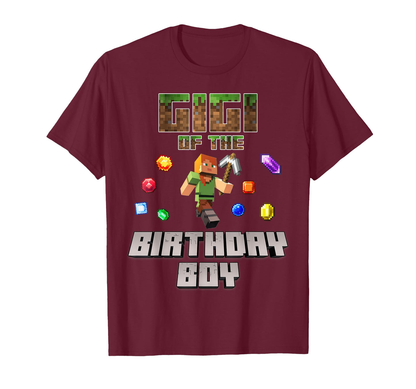 Gigi Of The Birthday Boy Video Gamer Pixel Number T-Shirt