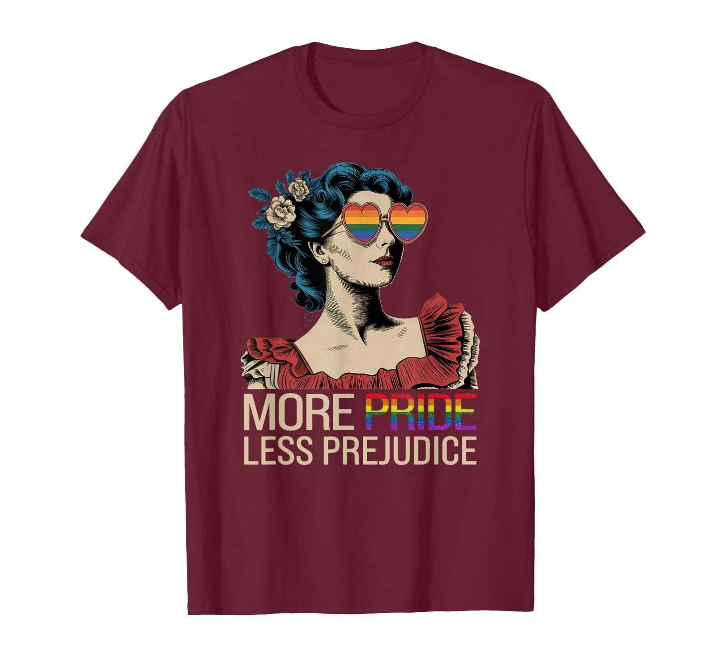 More Pride Less Prejudice Pride Month LGBTQ T-Shirt
