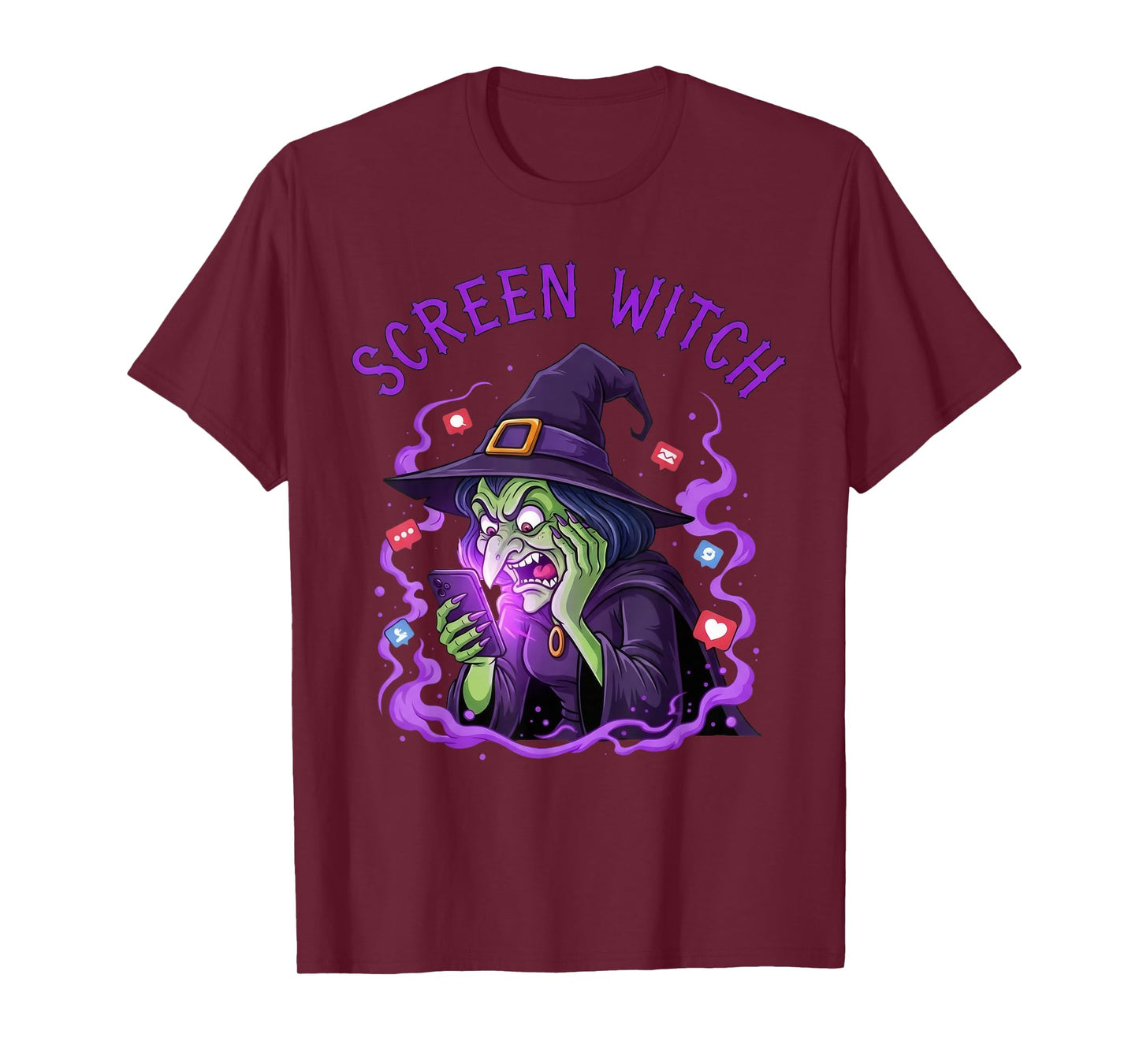 Screen Witch Funny Halloween Digital Social Media Humor T-Shirt