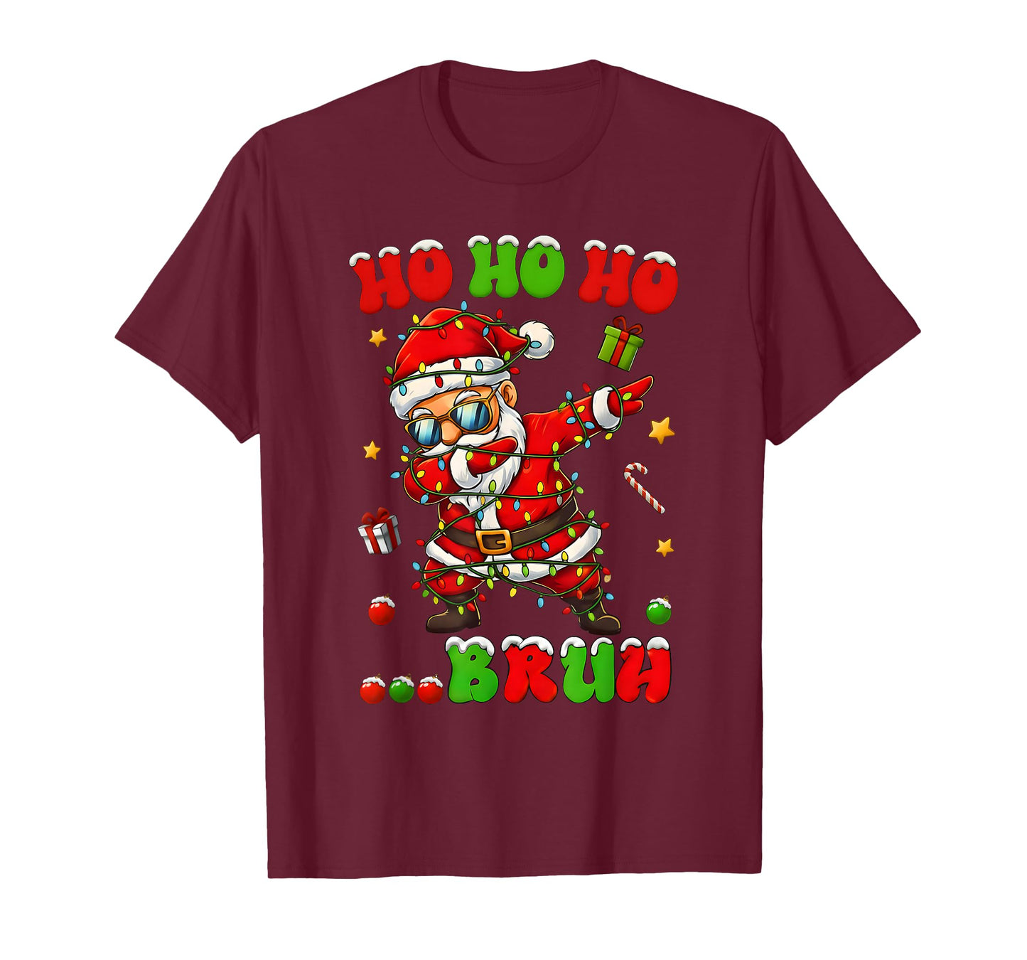 Ho Ho Ho Bruh Dab Santa Christmas Funny Kids Toddler Boys T-Shirt