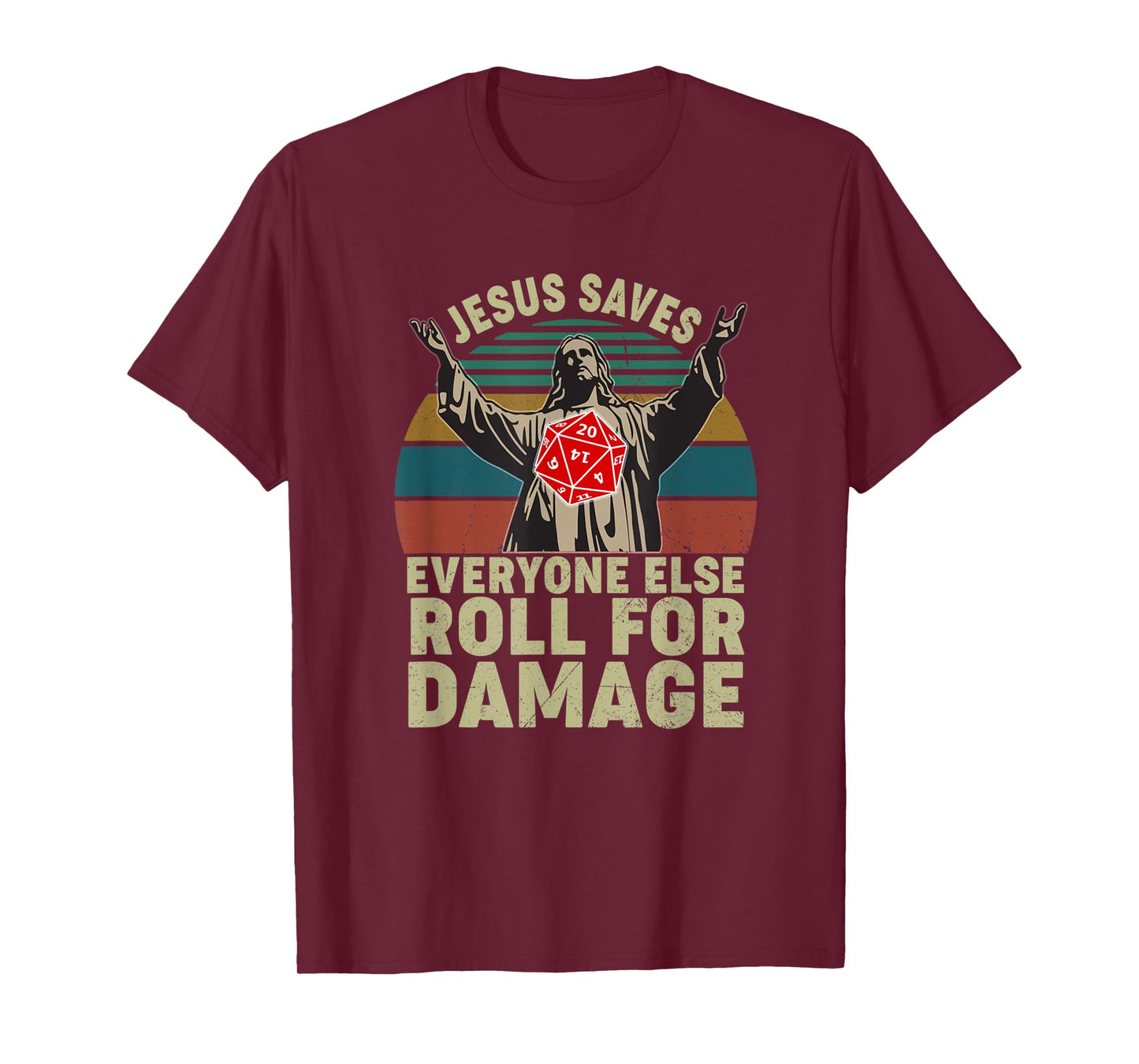 Vintage Jesus Saves Everyone Else Roll For Damage T-Shirt