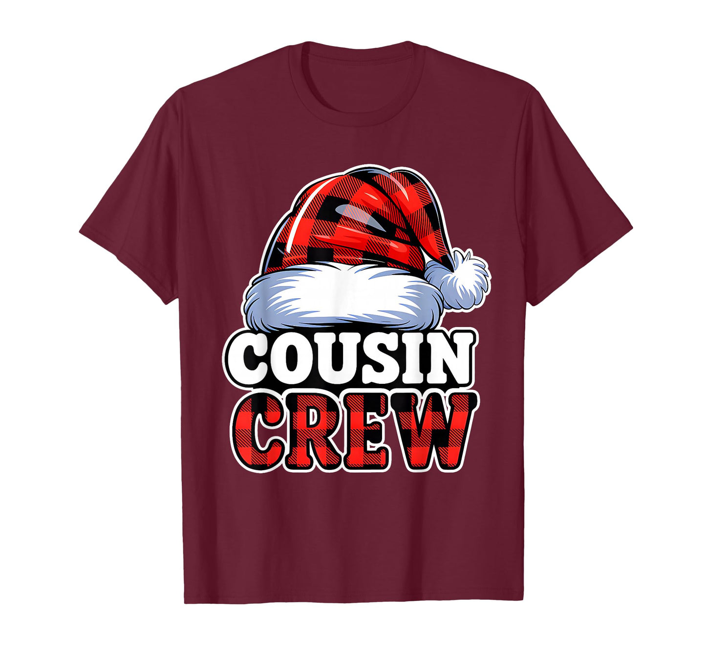 Christmas Cousin Crew Buffalo Red Plaid Pajamas Family Xmas T-Shirt