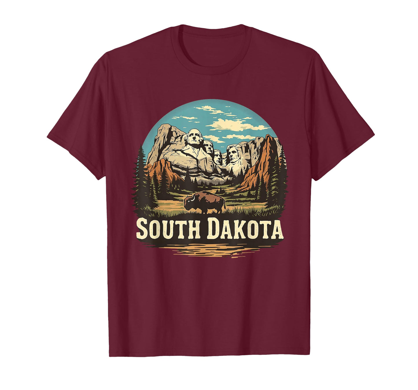 Vintage South Dakota Landscape Mount Rushmore T-Shirt