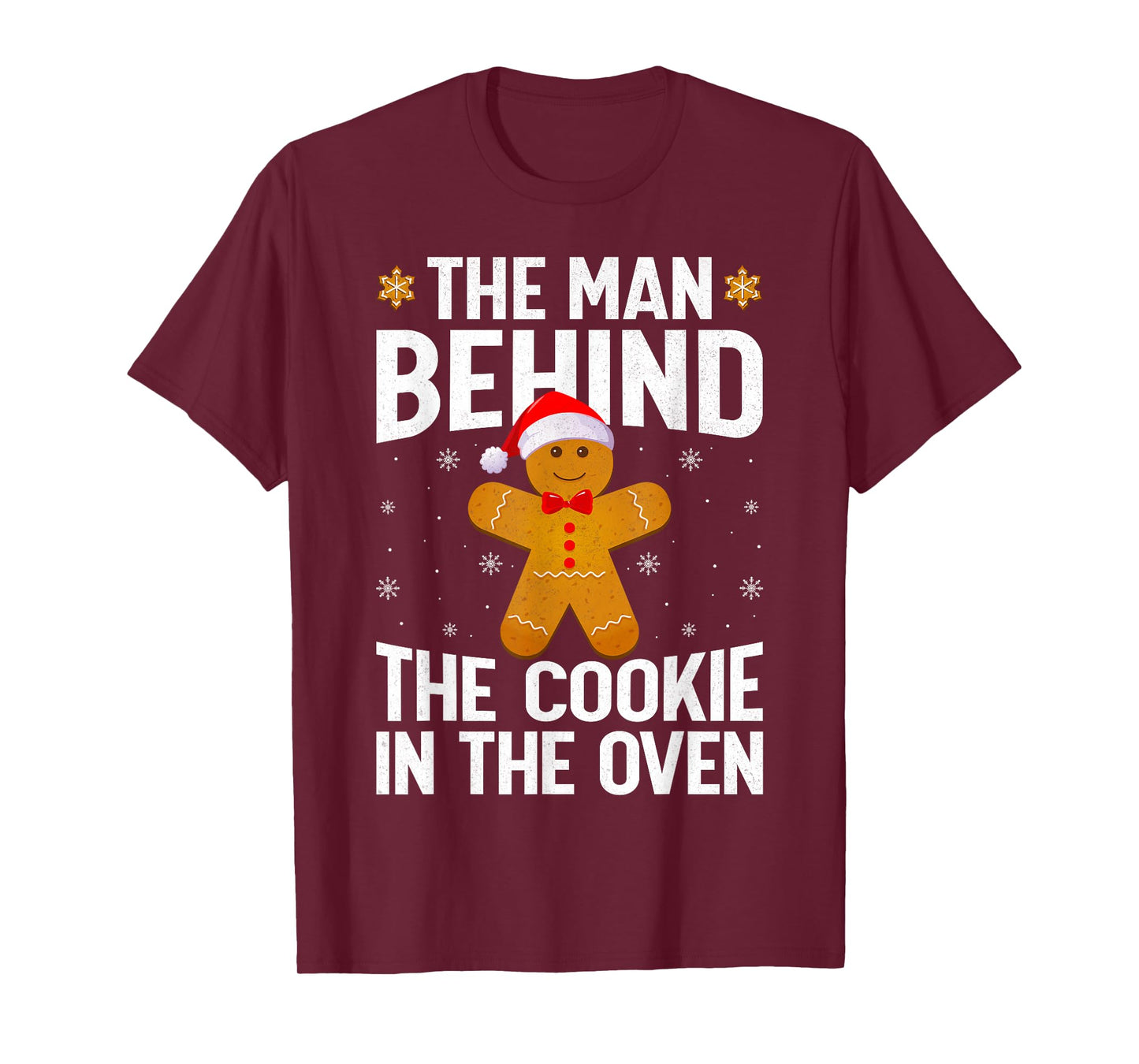 Pregnancy Christmas Pajamas Man Behind Cookie Dad to Be Xmas T-Shirt