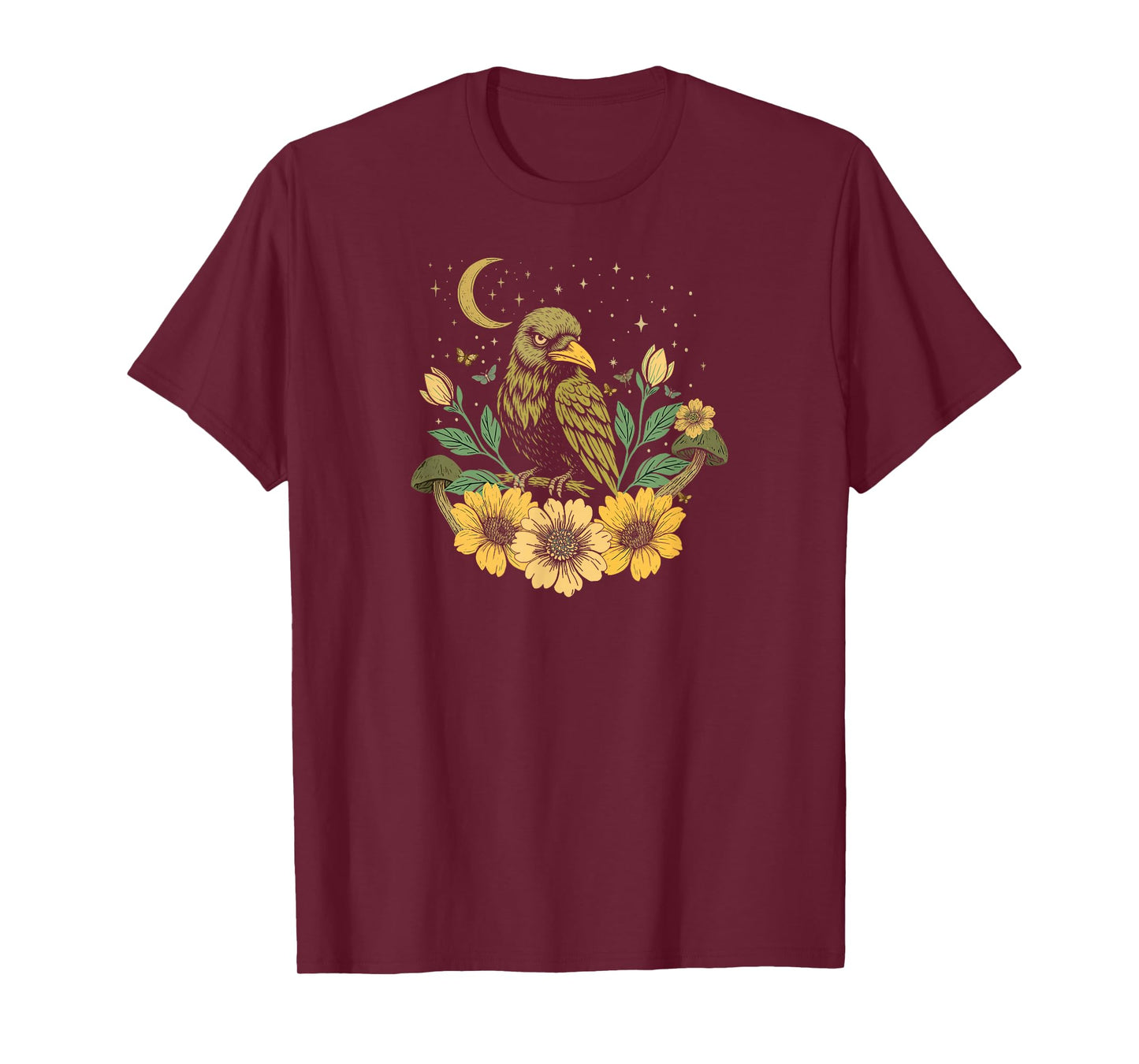 Mystical Raven Forest Witchcore Aesthetic T-Shirt