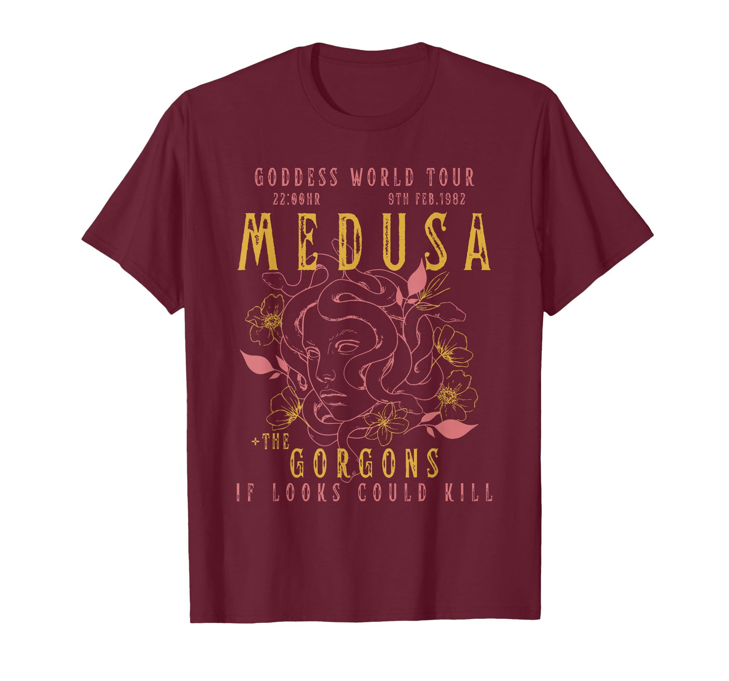 The Female Gaze Medusa Distressed Band | Goddess World Tour T-Shirt