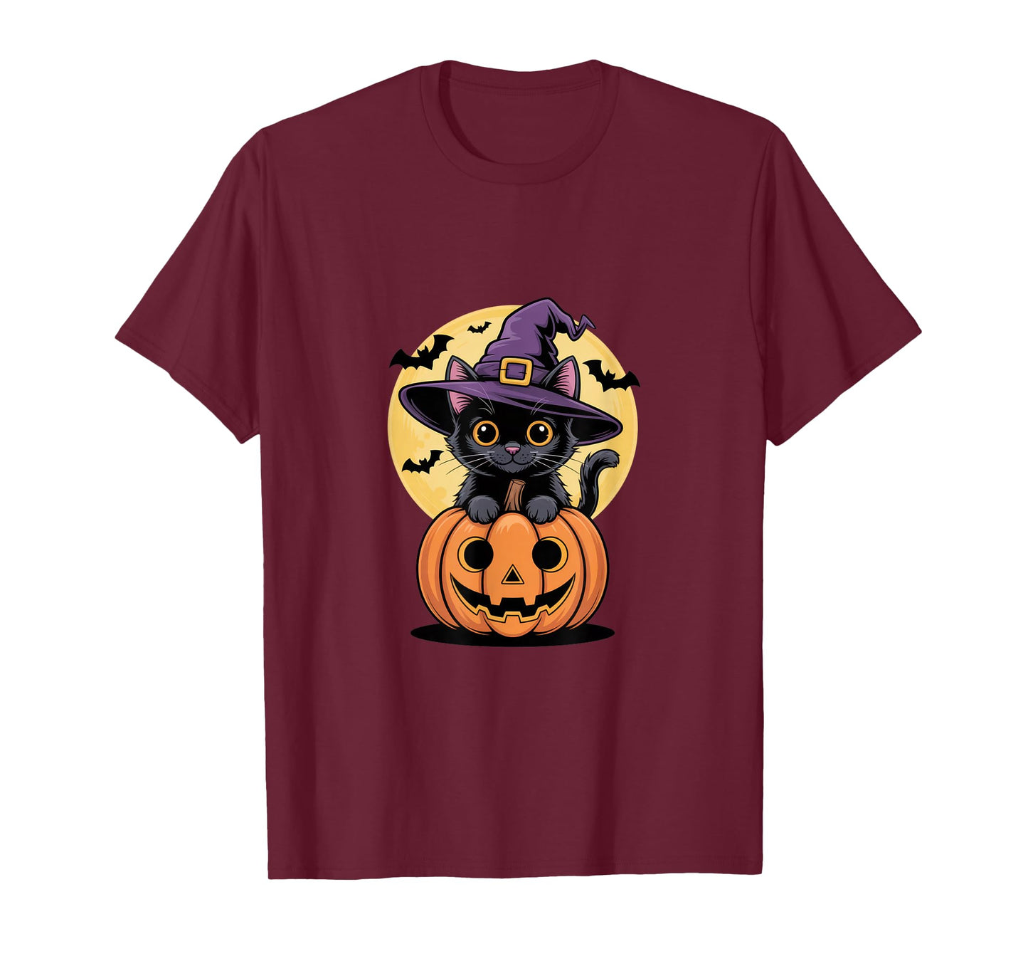 Witch Cat Halloween Lovers Cute Cat Vibes Perfect for Fall T-Shirt