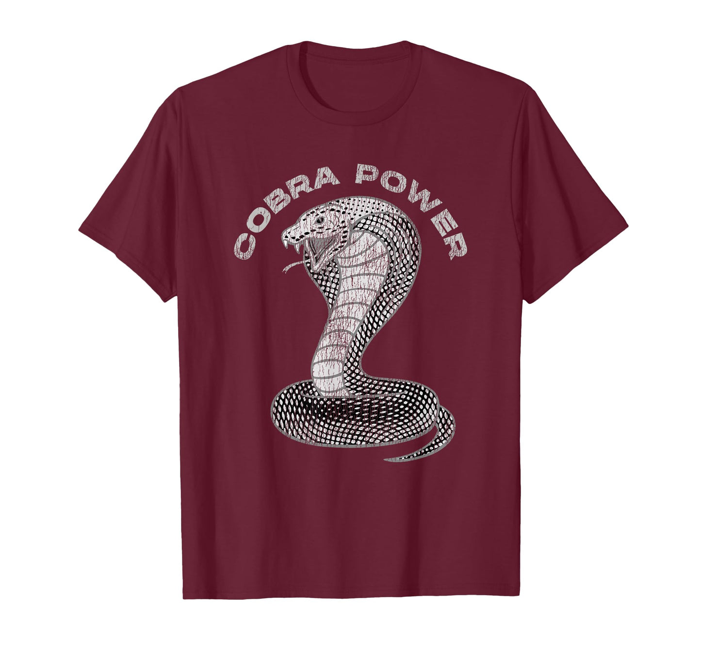 Vintage Distressed King Cobra Power Snake Muscle Car Karate T-Shirt