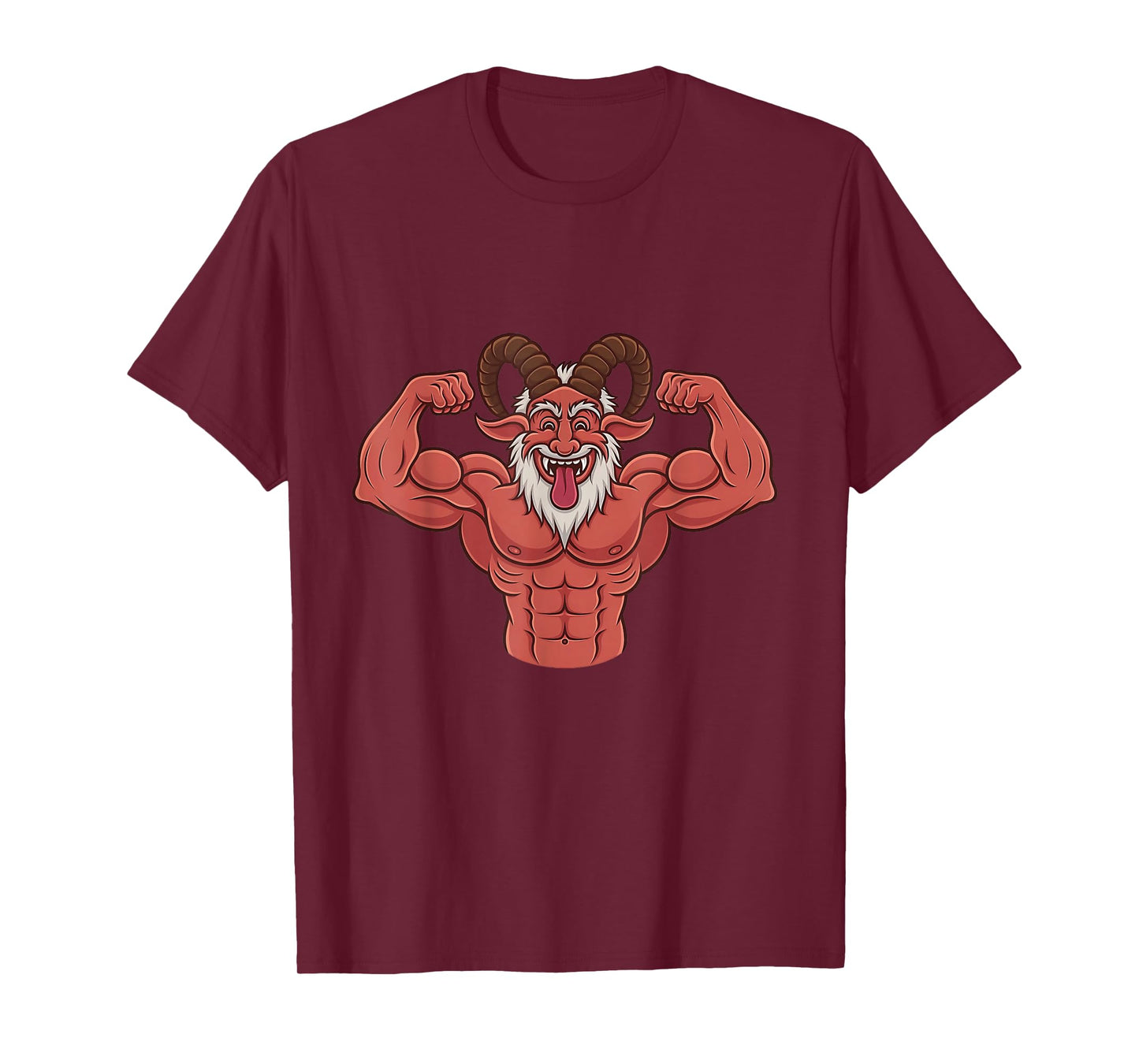 Evil Krampus Dark Santa Christmas Fitness Bodybuilding Xmas T-Shirt