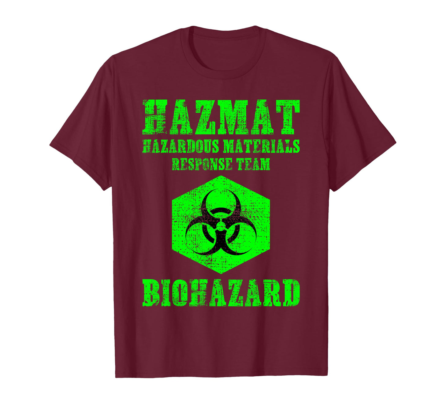 Hazardous Material Hazmat Response Team Grunge Biohazard T-Shirt