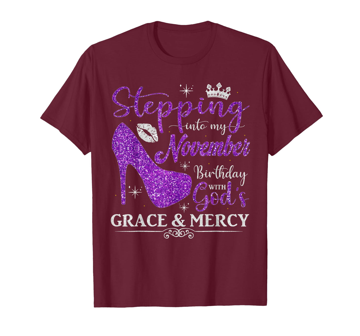 Stepping into My November Birthday Women Girls Ladies Funny T-Shirt