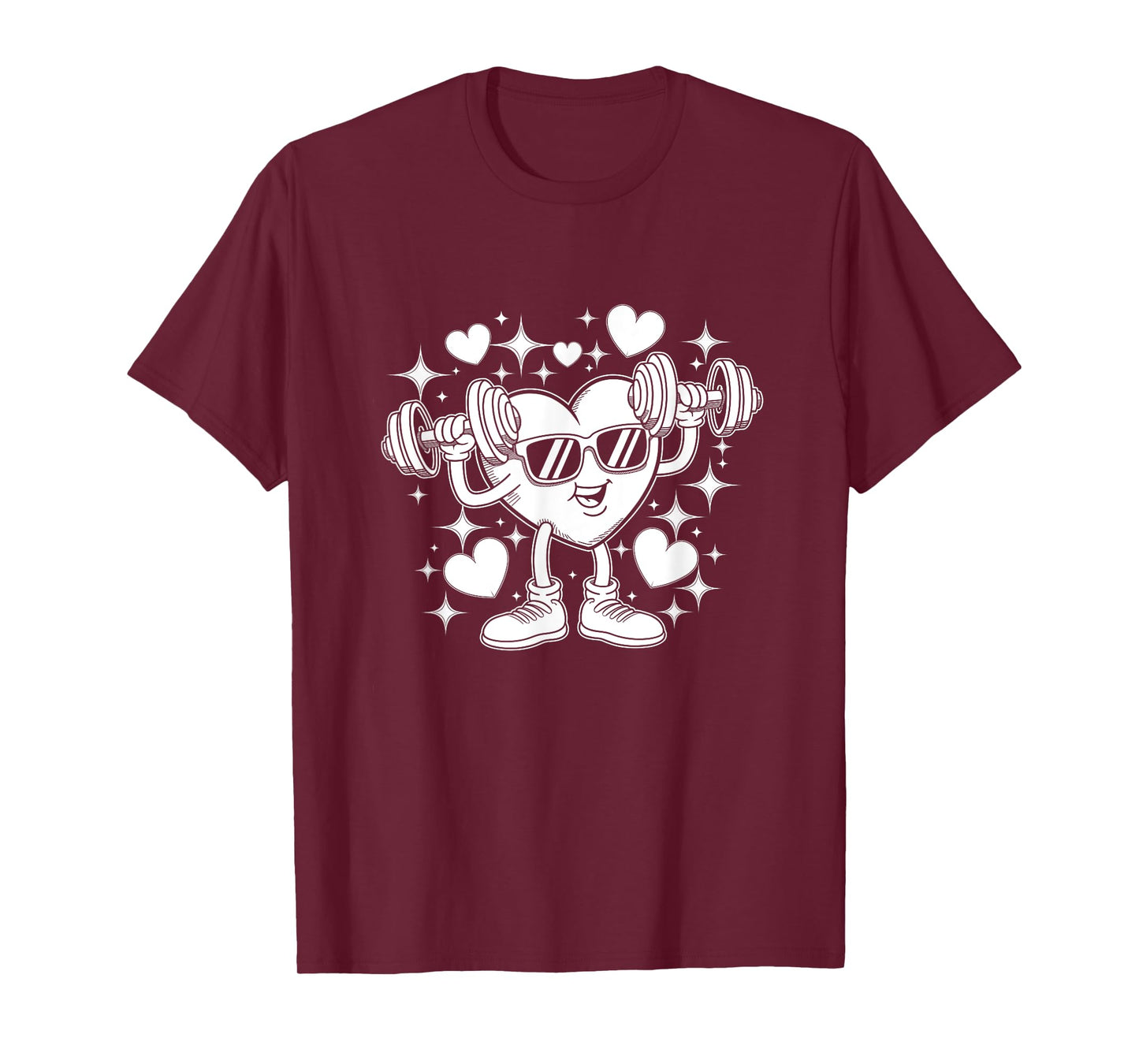 Funny Heart Weightlifting Deadlift Fitness Couple T-Shirt