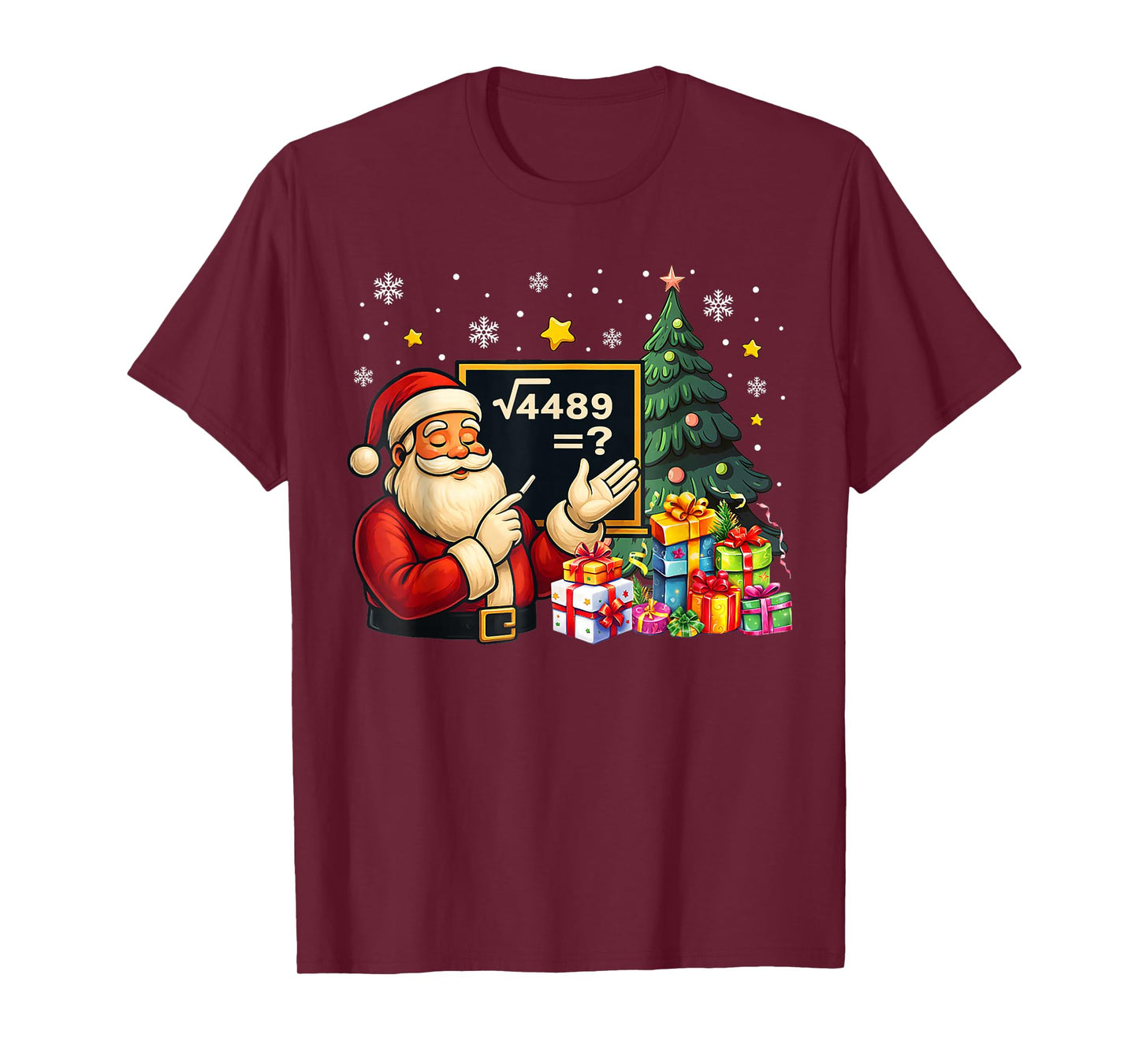 67 Teacher Santa Christmas Six Seven Meme Brainrot Math Xmas T-Shirt