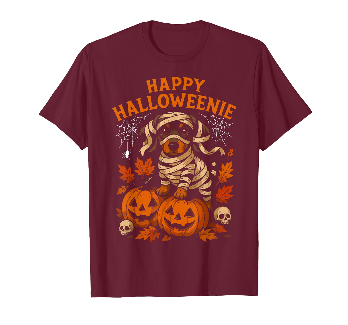 Happy Halloweenie Halloween Wiener Dog Fall Pumpkin Season T-Shirt