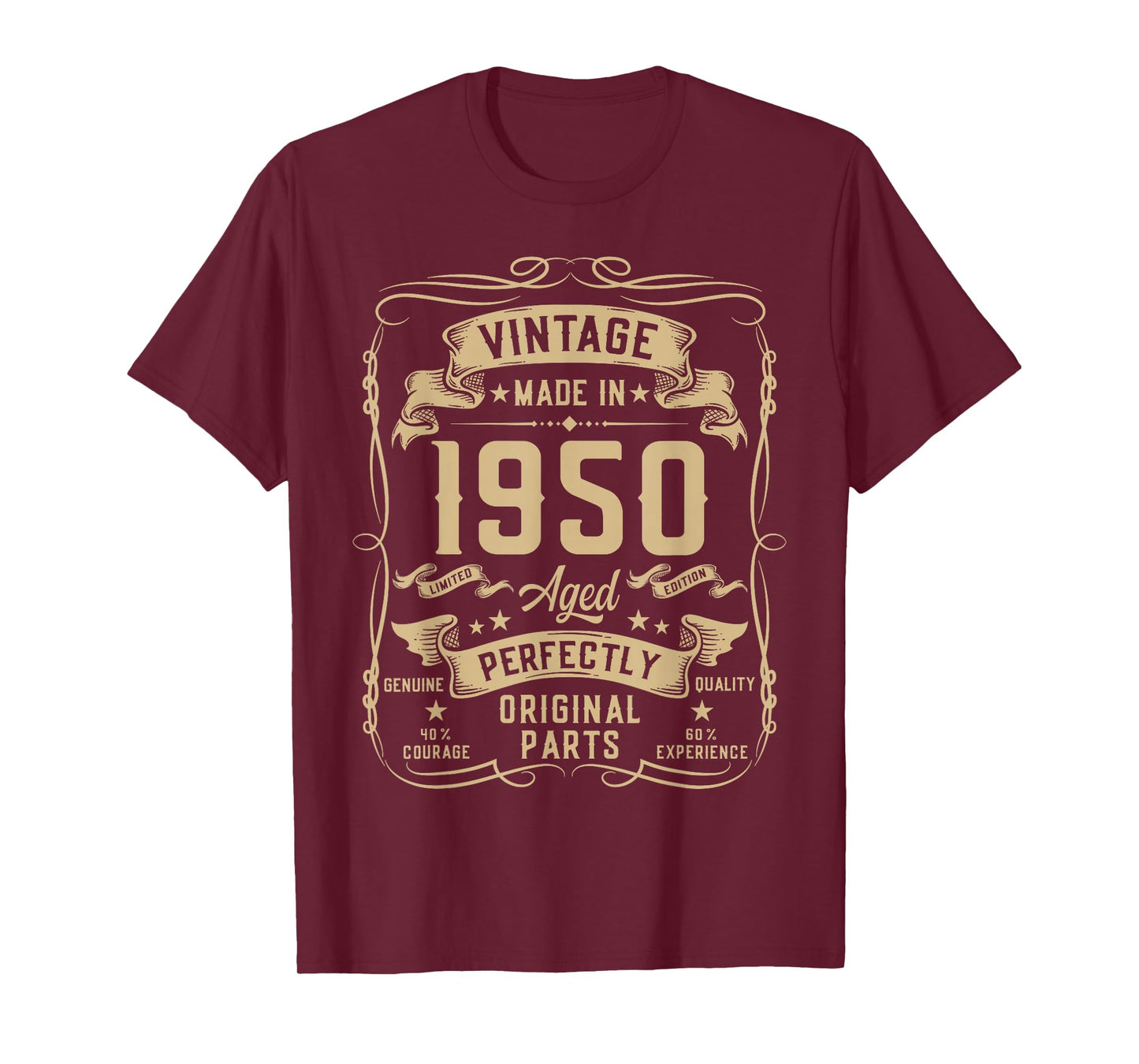 Vintage 1950 75yr 75th Birthday Gifts for Men 75 Years Old T-Shirt