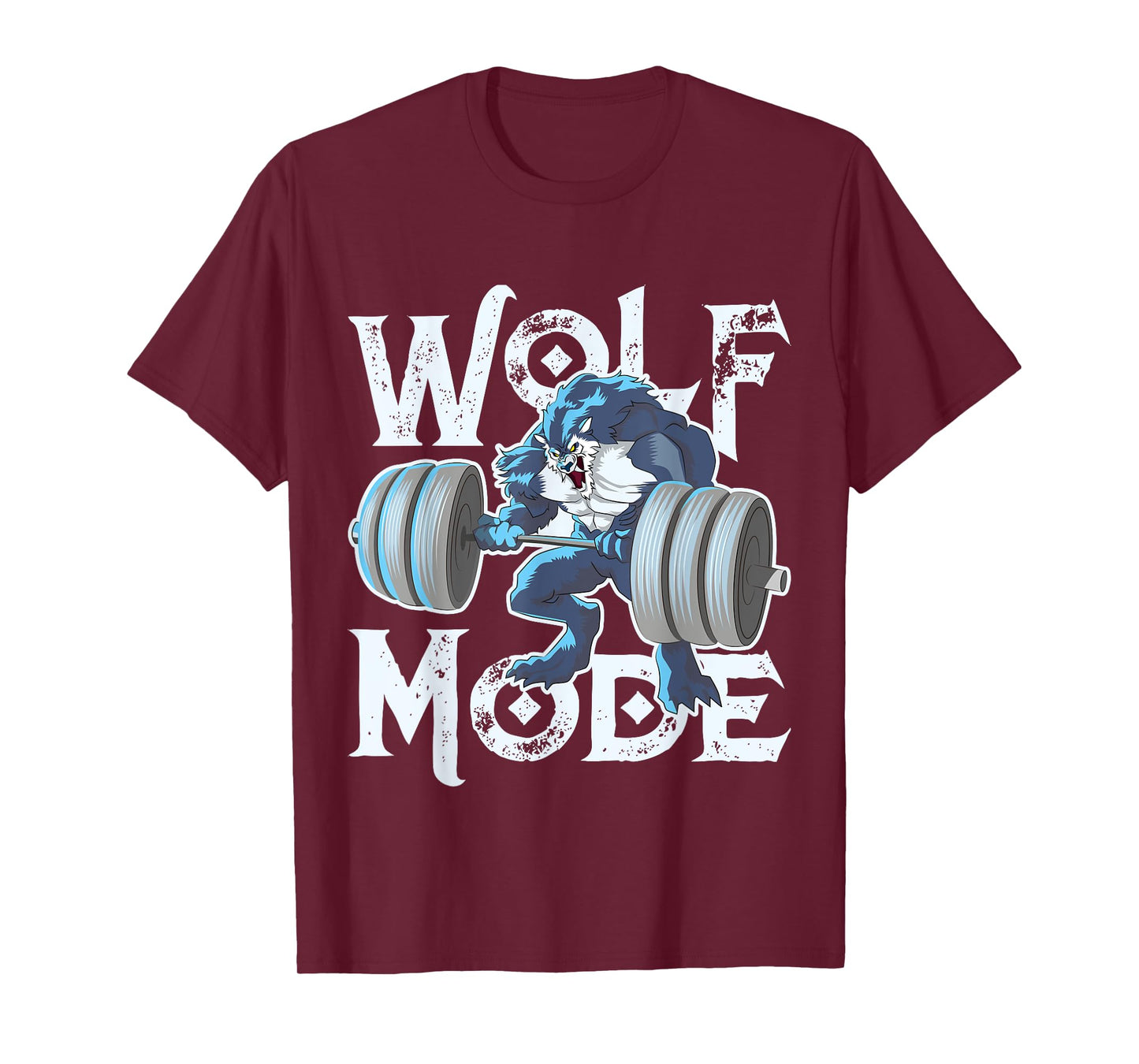 Wolf Mode Workout Lifting Weights Gym Beast Fitness Animal T-Shirt