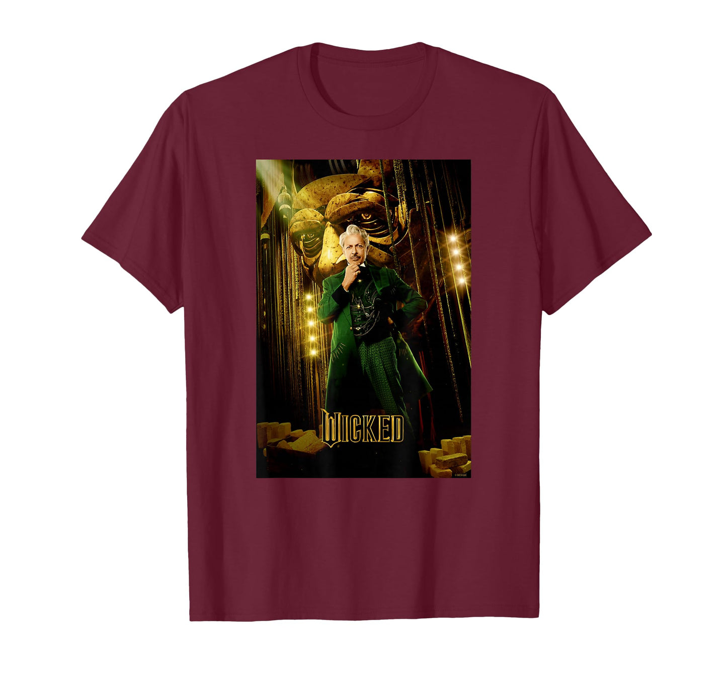 Wicked Unisex-Adult T-Shirt - Wicked Wizard Poster - Black - Small - Short Sleeve - Movie Character T-Shirt