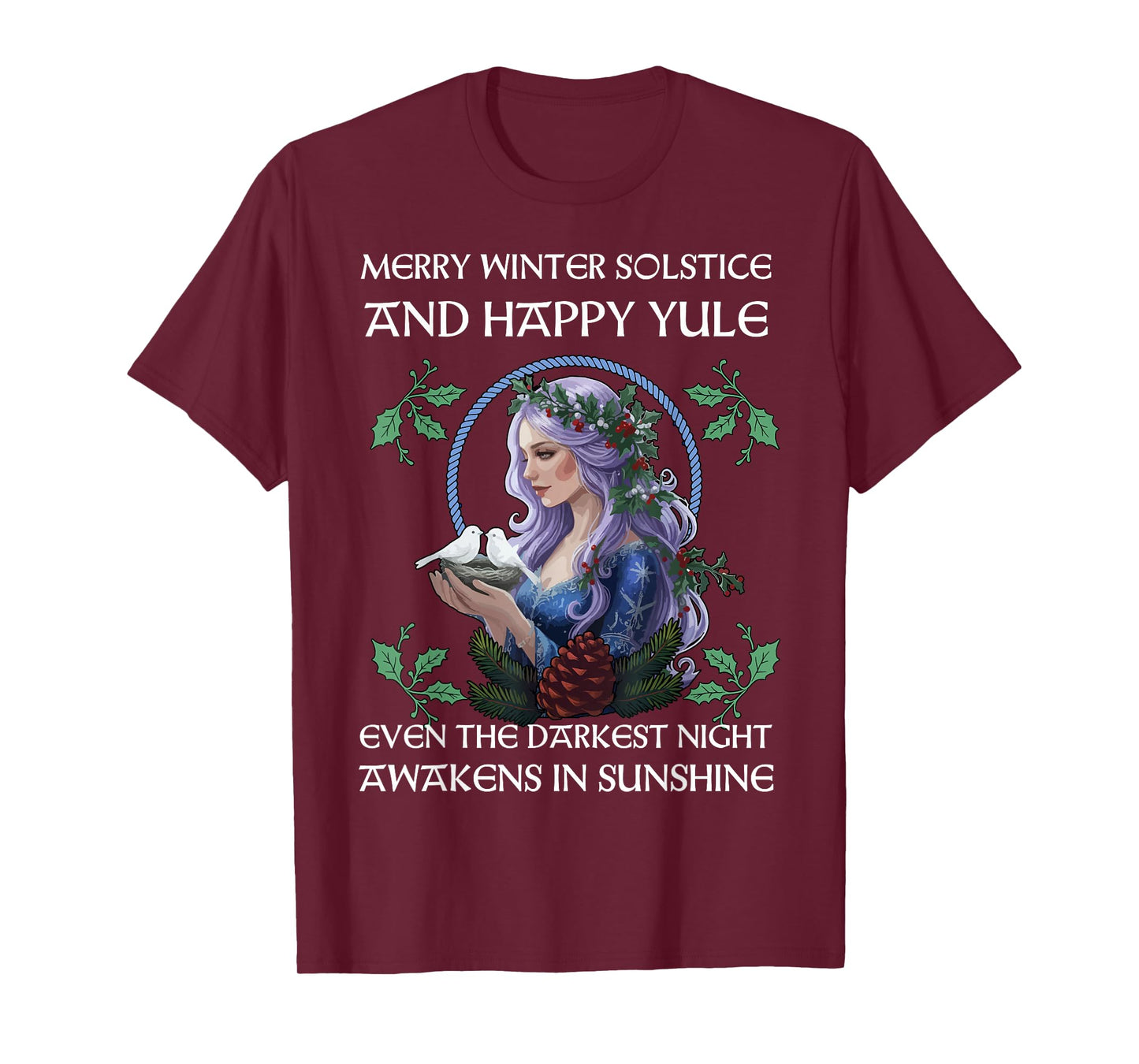 Merry Winter Solstice and Happy Yule Yuletide Christmas T-Shirt