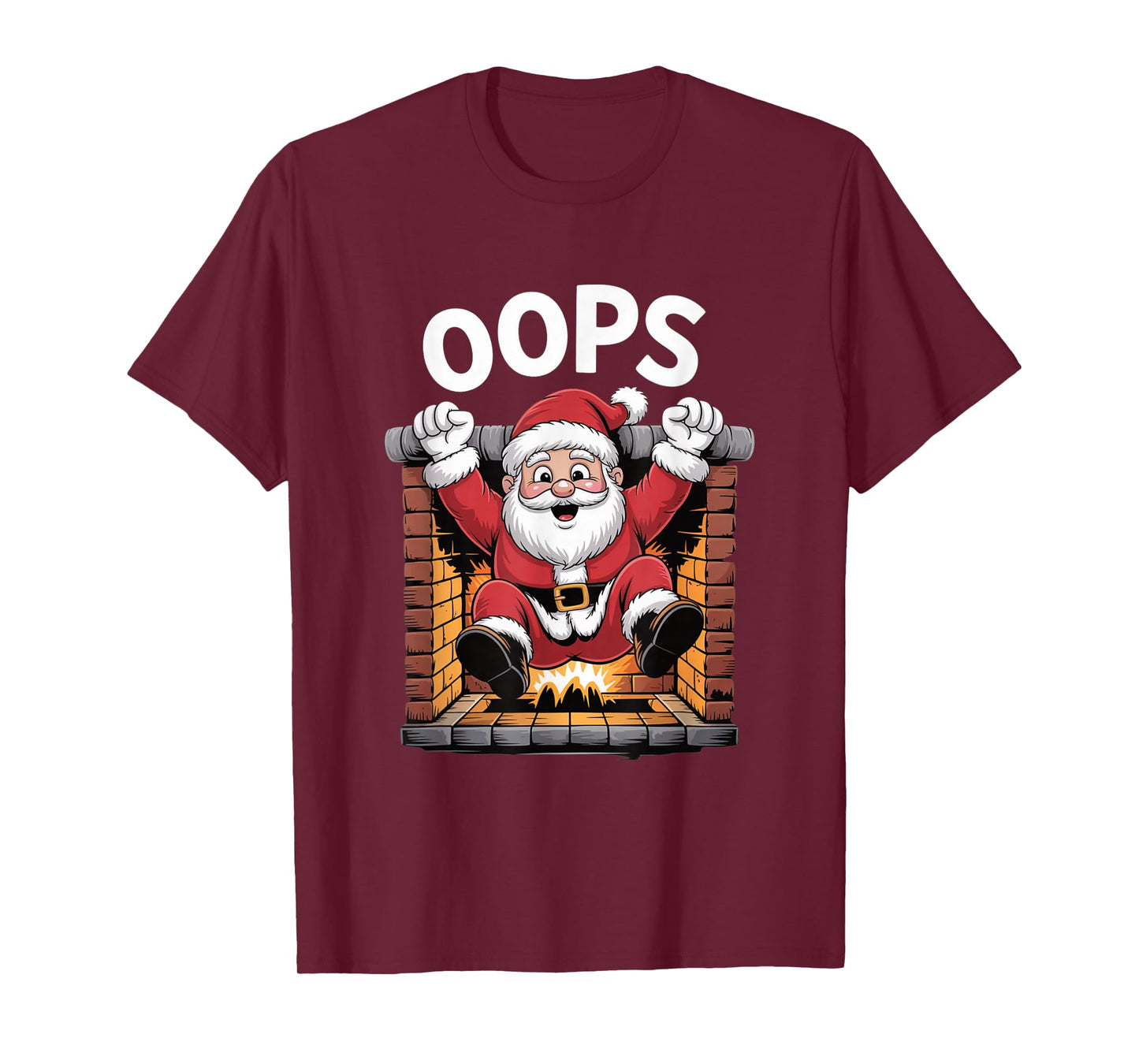 Santa Oops Funny Christmas Chimney Holiday T-Shirt