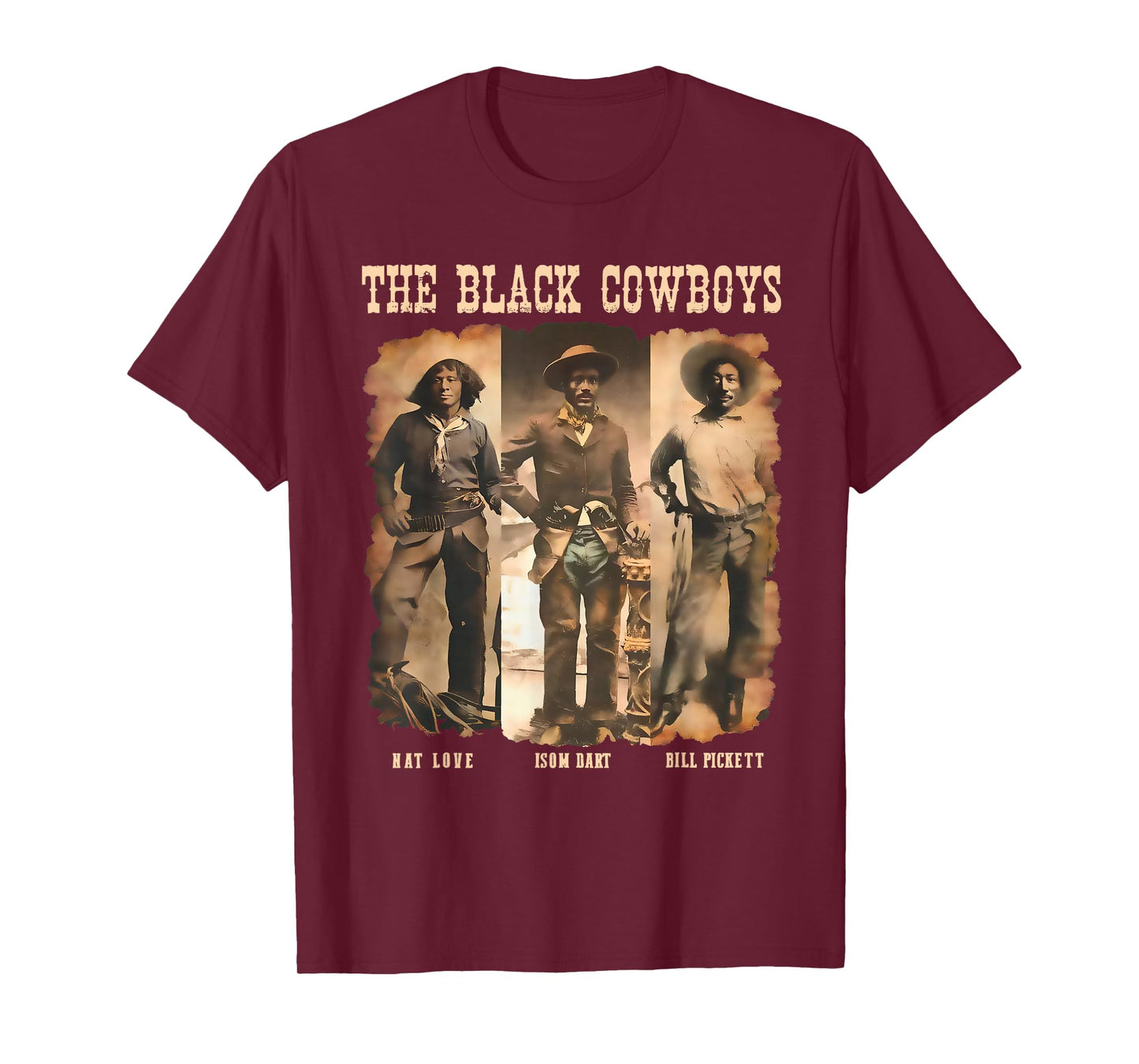 Black Cowboy Western Rodeo Melanin Black History Texas Men T-Shirt