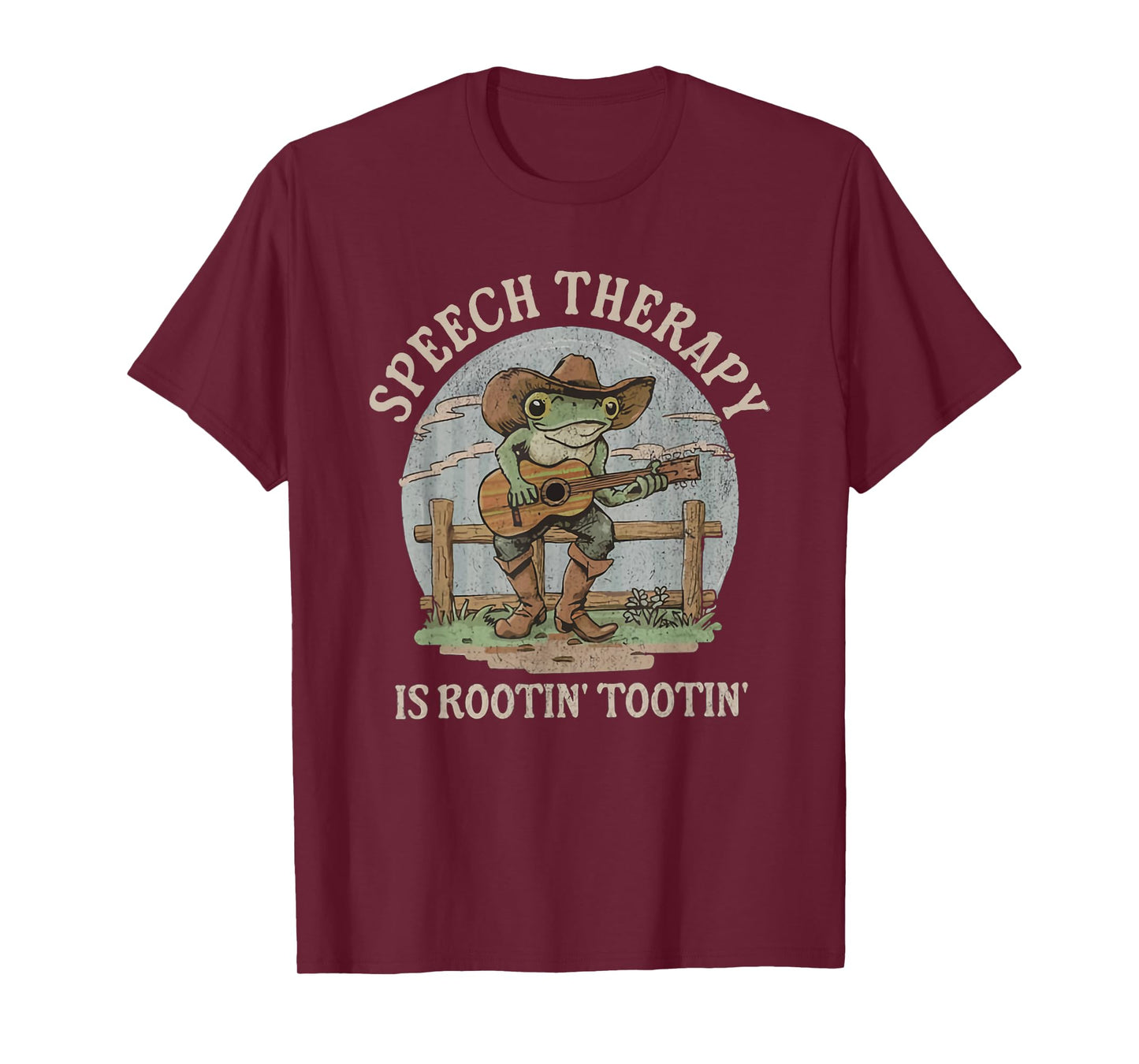 Speech Therapy Is Rootin Tootin Cute Western Frog SLP T-Shirt