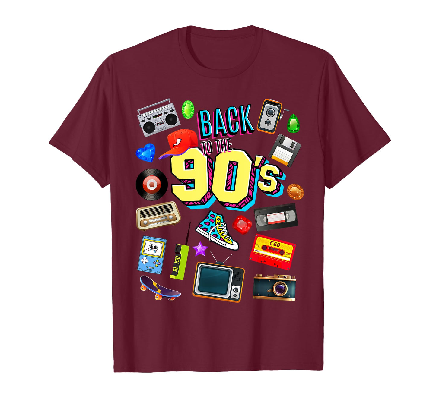Men's Women's Kids Vintage Retro Back To 90's Graphic Design T-Shirt