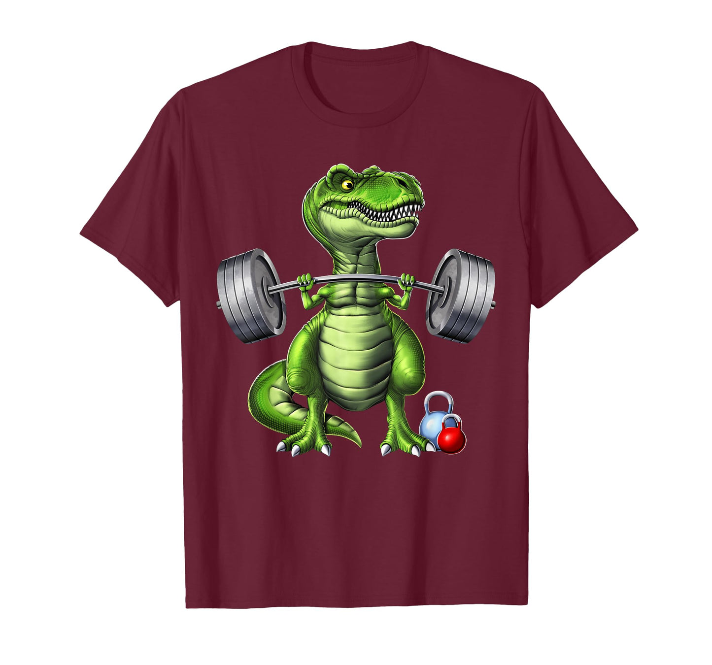 T-Rex Dinosaur Fitness Gym Workout Weightlifting T-Shirt