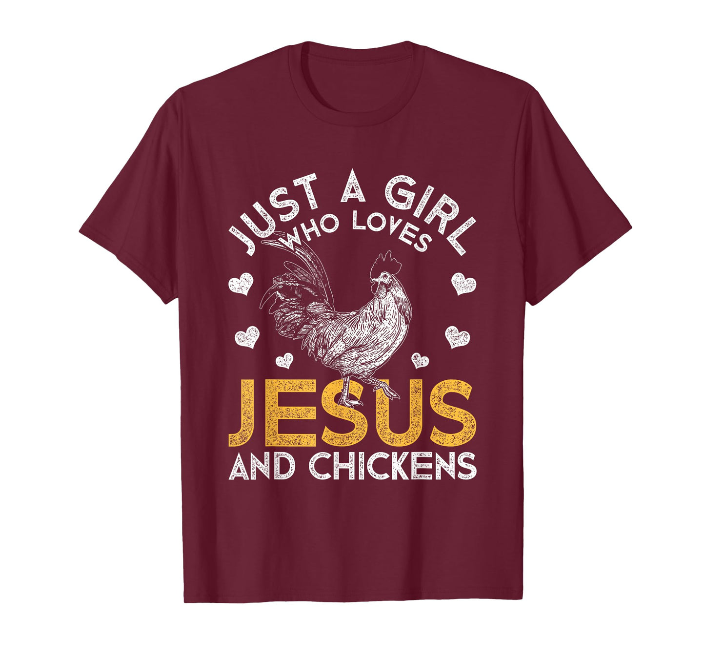 Just A Girl Who Loves Jesus And Chickens Jesus T-Shirt
