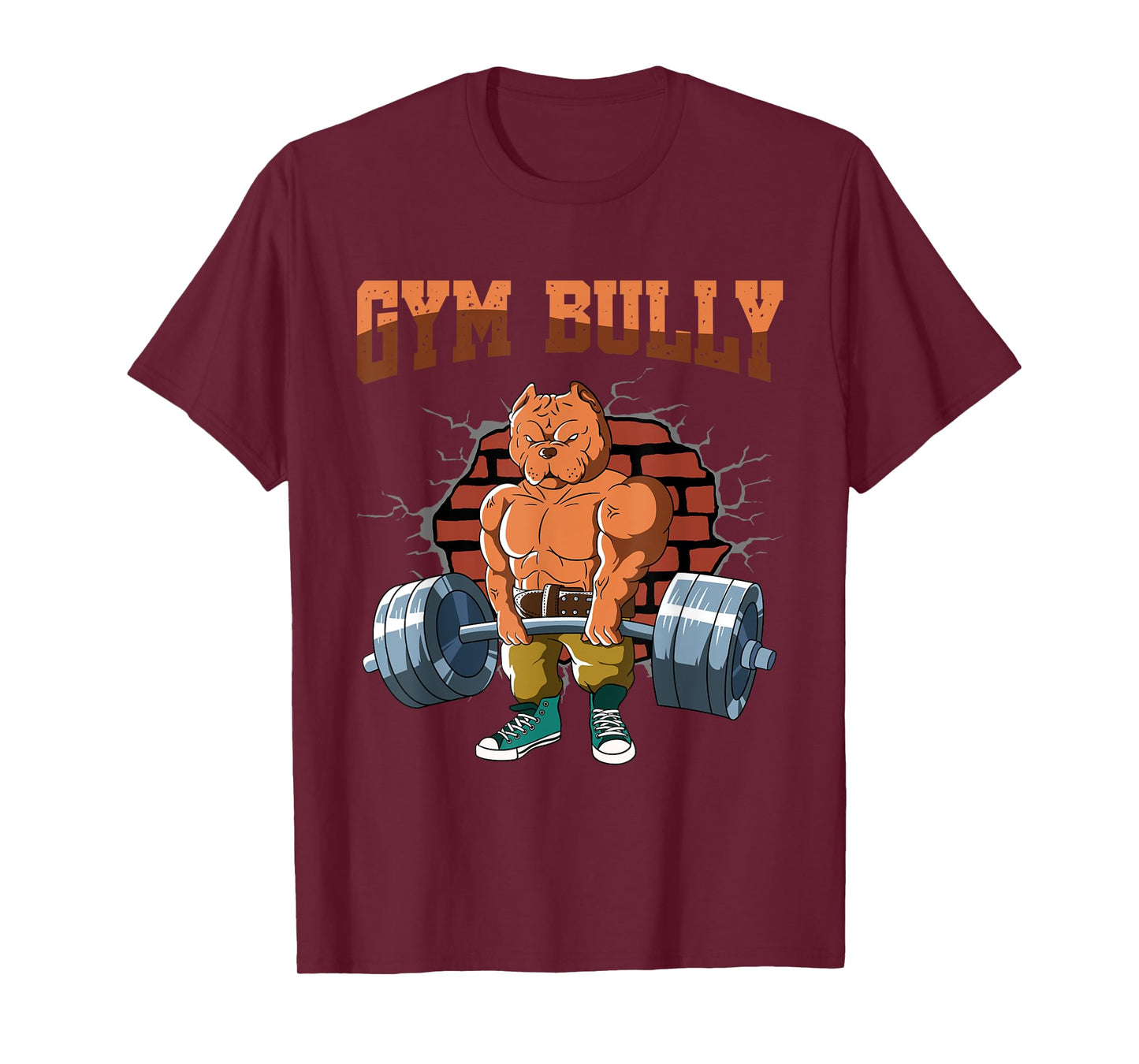 Fitness Dog GYM BULLY Deadlift Workout Training T-Shirt