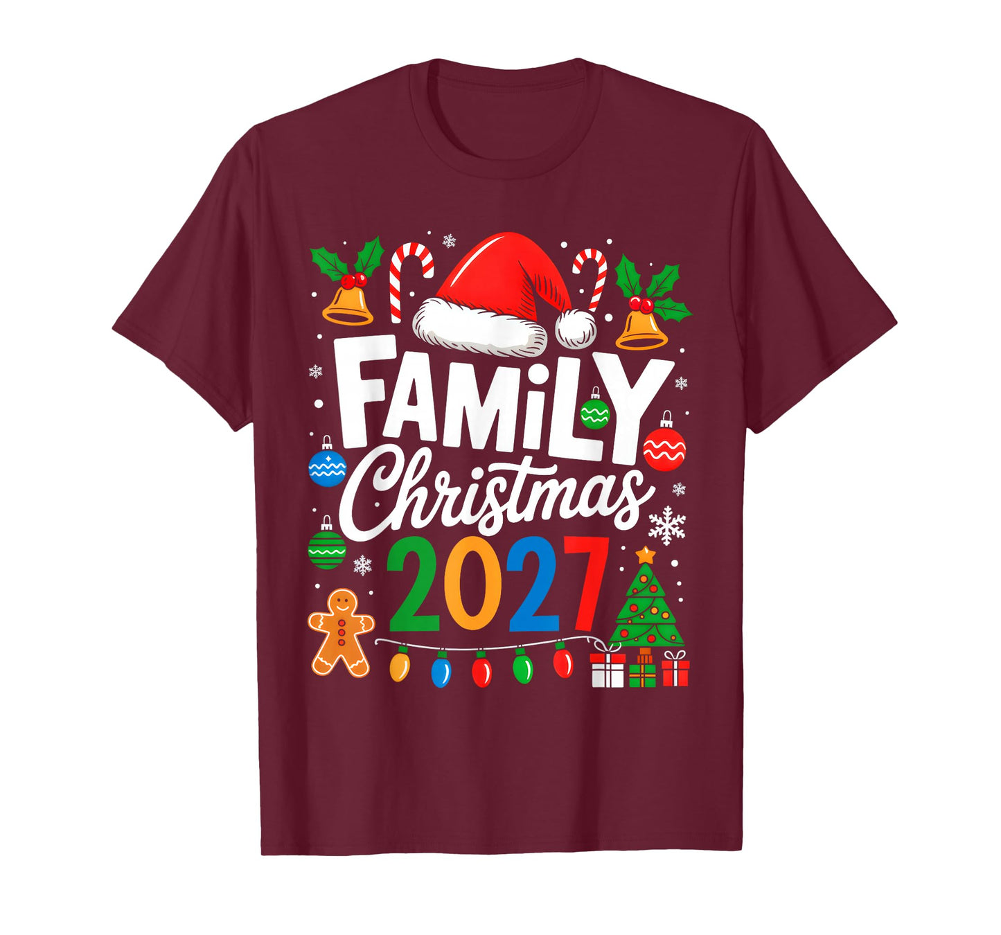 Family Christmas 2027 Matching Pajamas Xmas Family Christmas T-Shirt
