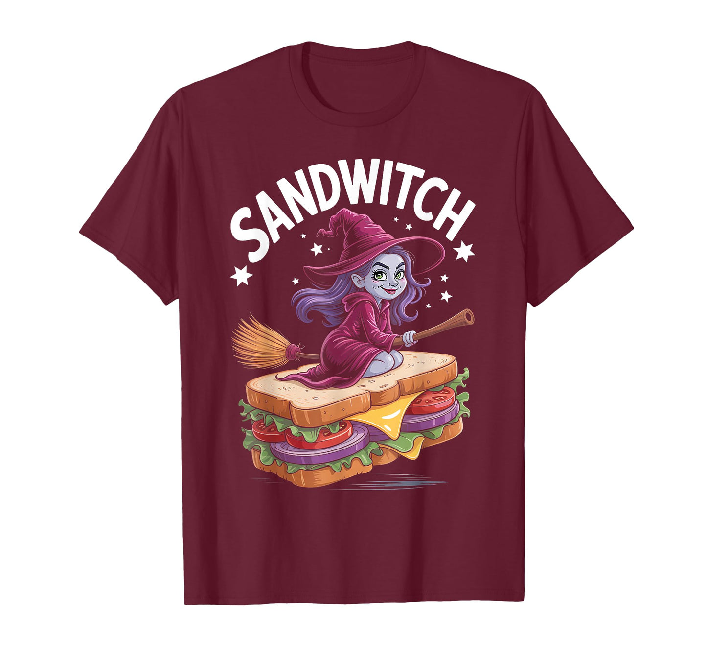 Sandwitch Funny Witch Halloween Food Pun T-Shirt