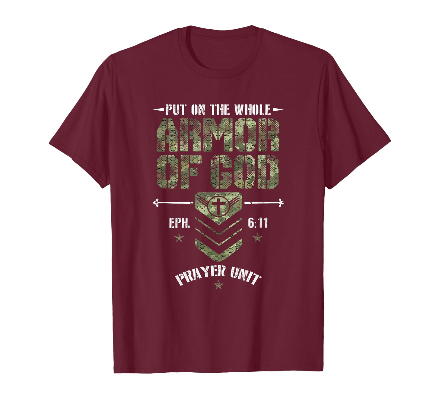 Camo Armor Of God Christians Religious Camouflage T-Shirt
