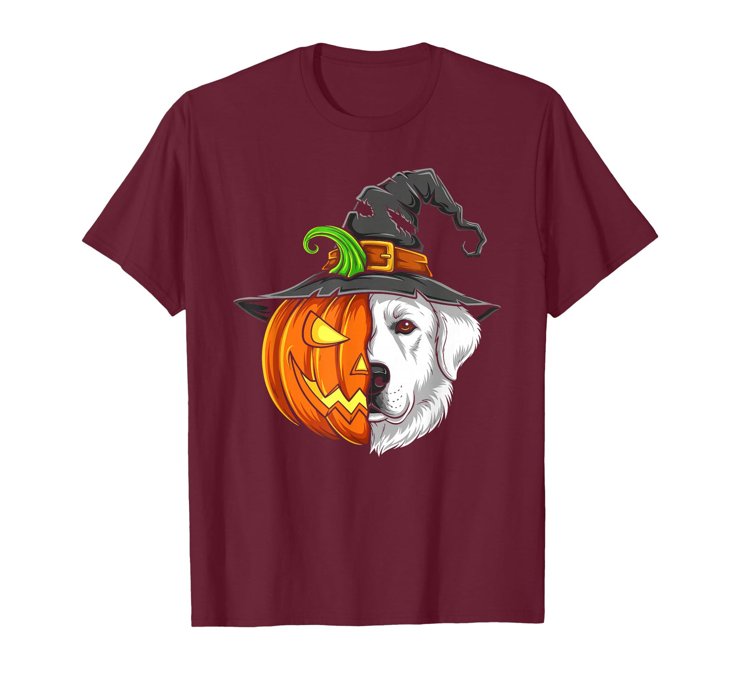 Great Pyrenees Pumpkin Jack O Lantern Halloween Mens Womens T-Shirt