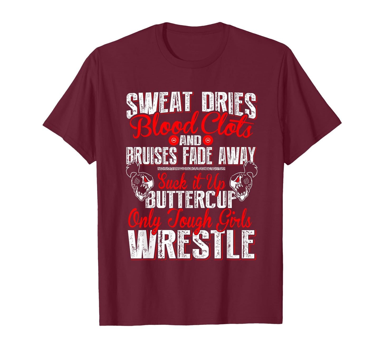 Girl's Wrestling Shirt - Only Tough Girls Wrestle T-Shirt
