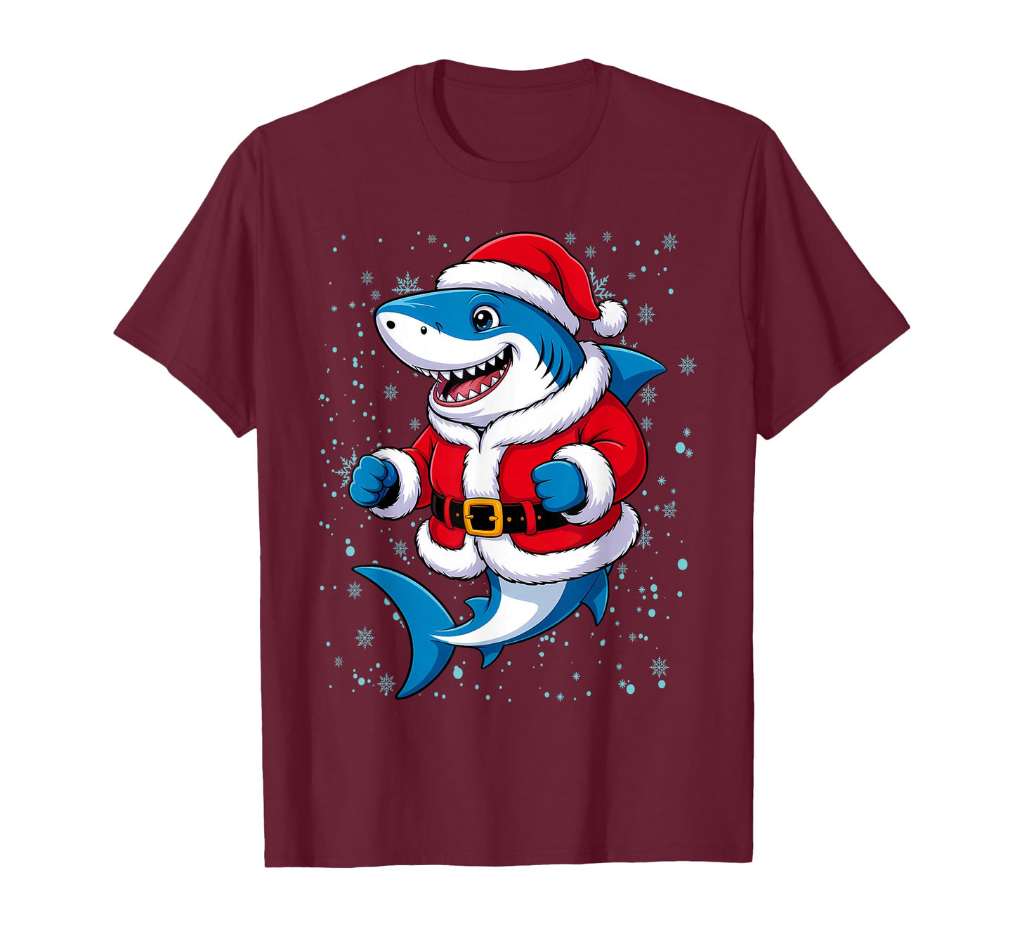 Shark Christmas for Boys Kids Santa Sharkmas Xmas T-Shirt