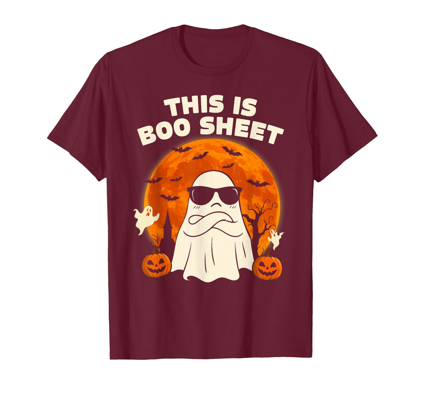 This is Boo Sheet Ghost Retro Halloween Costume Men Women T-Shirt