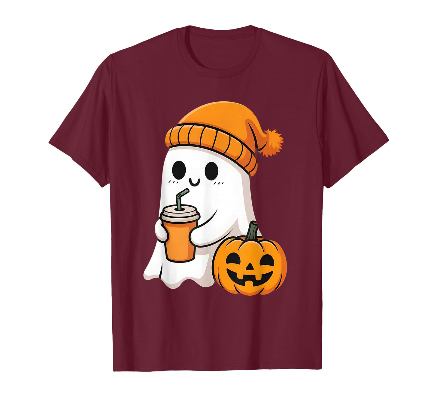 Halloween Costume Ghost Drinking Pumpkin Men Women Gifts T-Shirt
