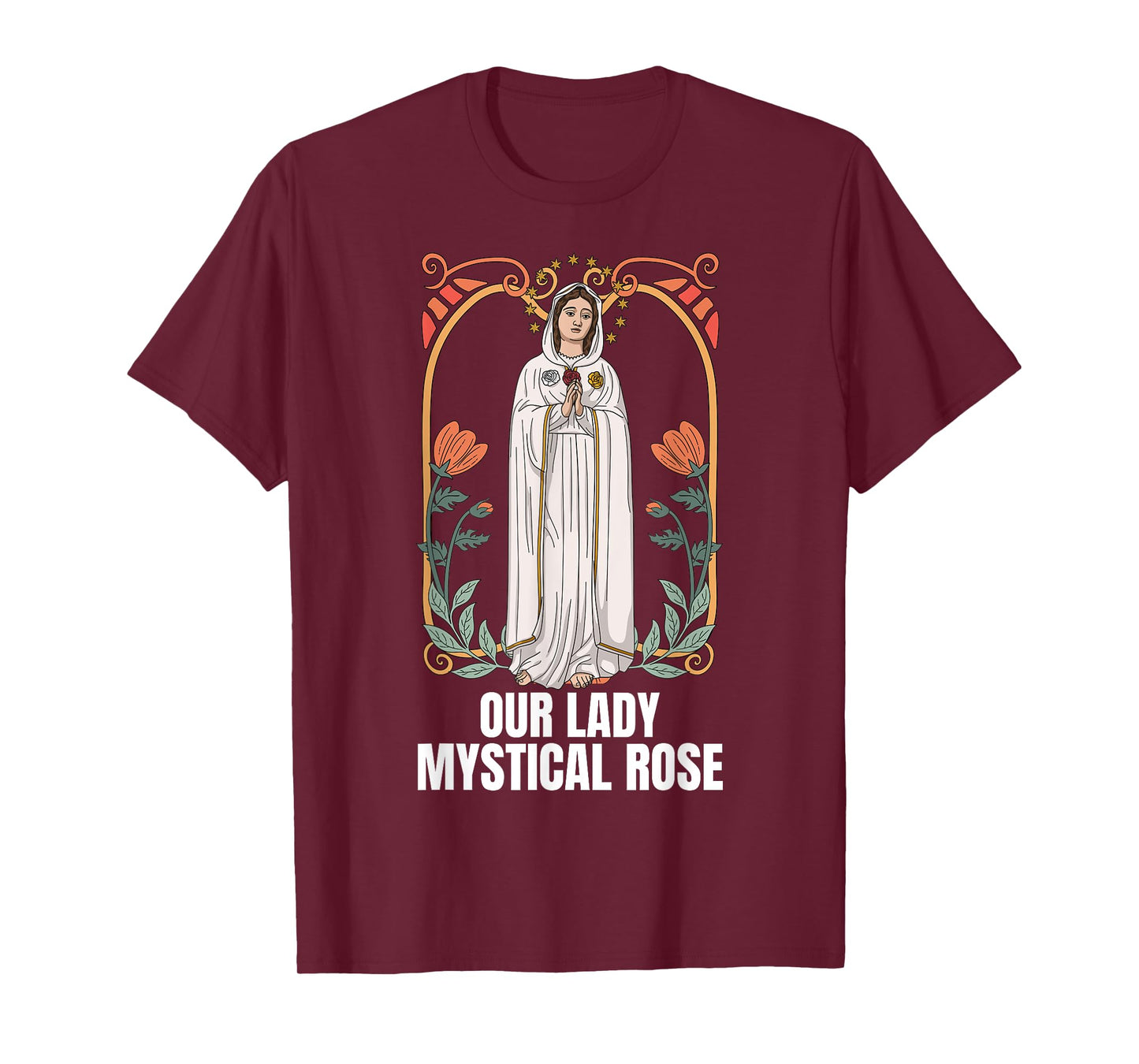 Our Lady Mystical Rose Marian Catholic T-Shirt