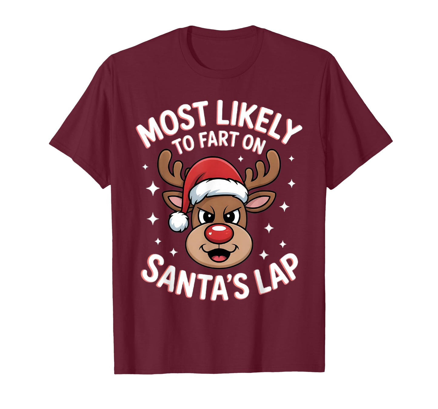 Most Likely to Fart On Santa's Lap Family Matching Christmas T-Shirt